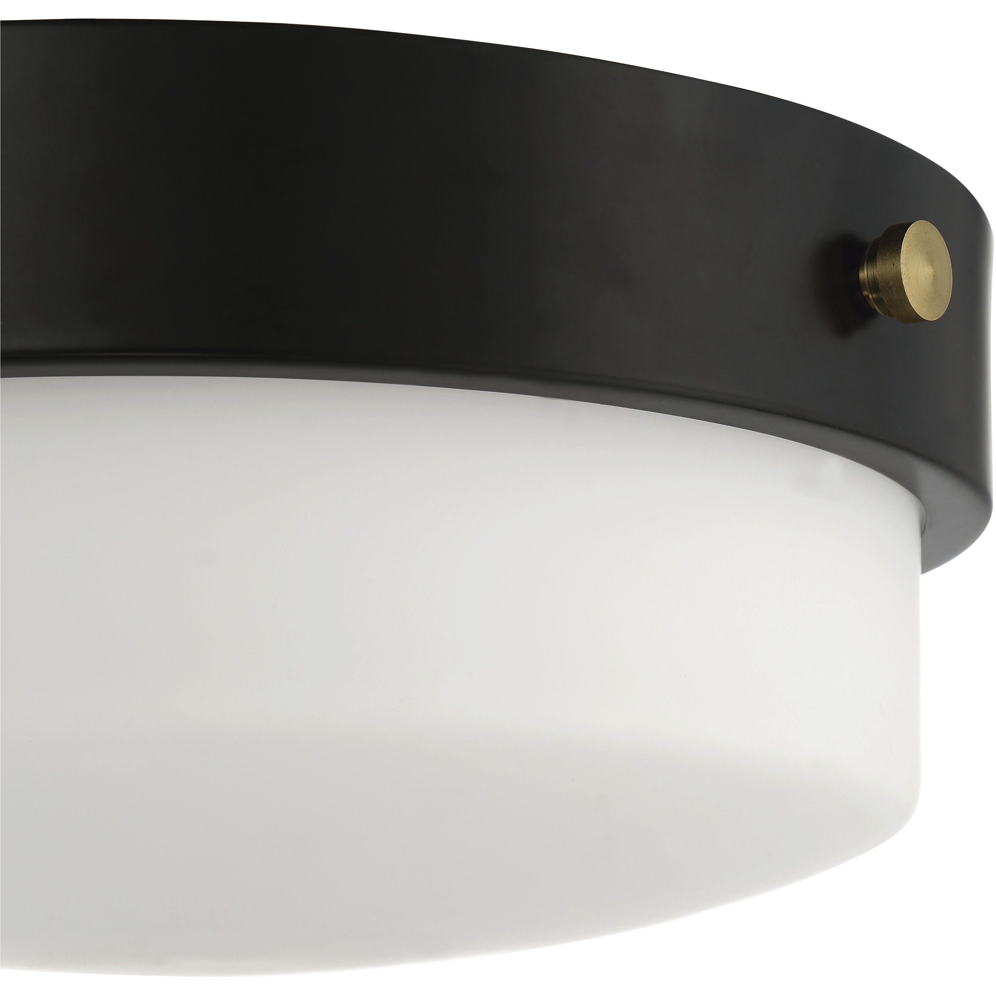 Oak Street 2 Light 11 inch Flat Black Flushmount Ceiling Light