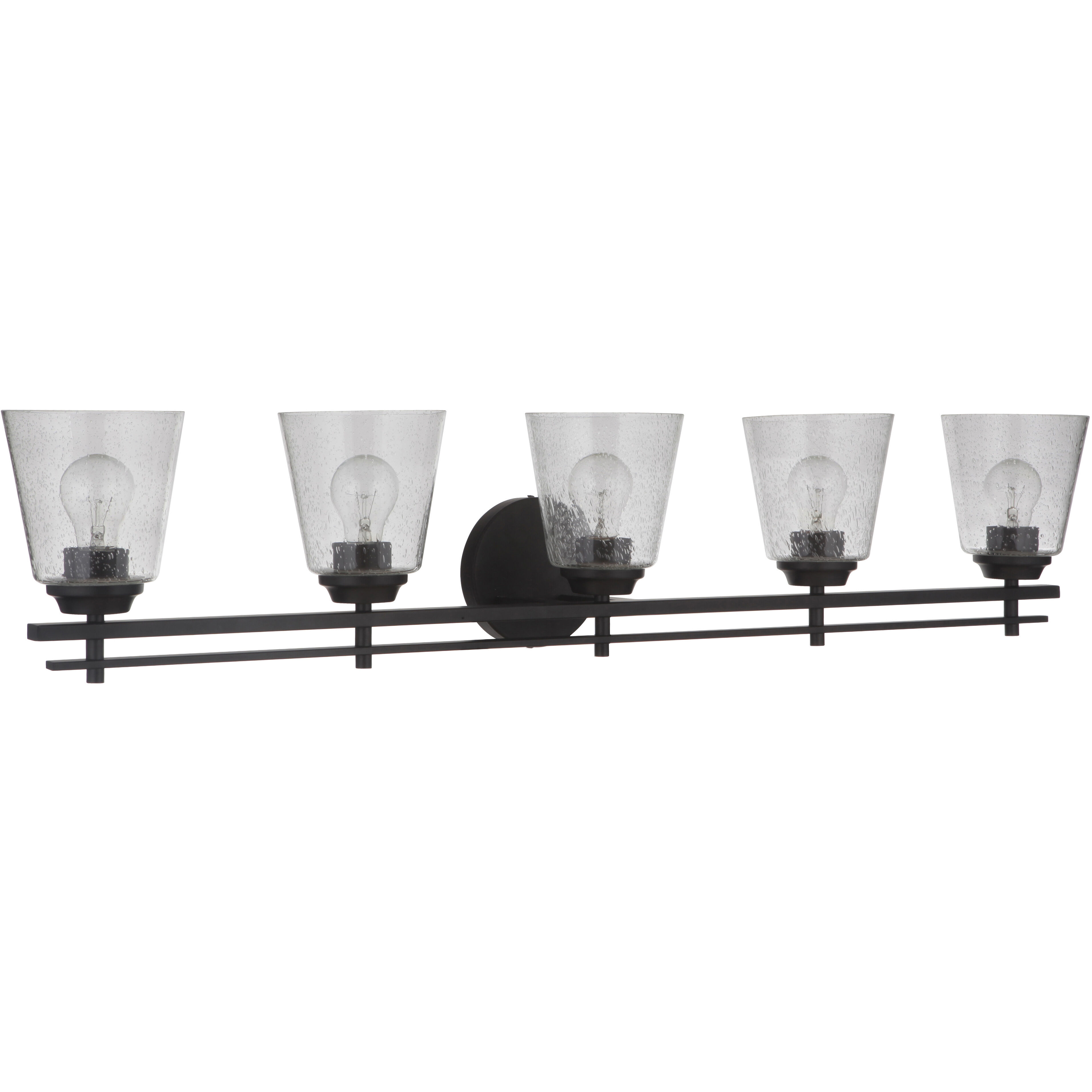 Neighborhood Drake 5 Light 42 inch Flat Black Vanity Light Wall Light, Neighborhood Collection