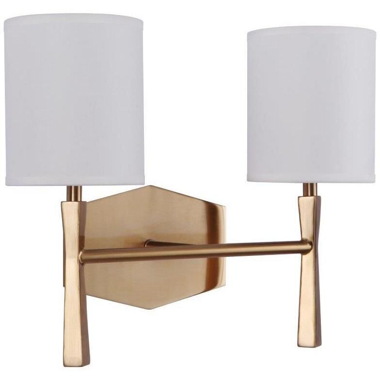 Chatham 2 Light 14 inch Satin Brass Vanity Light Wall Light