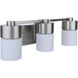 Neighborhood District 3 Light 22 inch Brushed Polished Nickel Vanity Light Wall Light