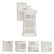 Resilience Lanterns 1 Light 15 inch Textured White Outdoor Wall Lantern in Frosted