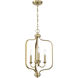 Bolden 3 Light 14 inch Satin Brass Foyer Pendant Ceiling Light