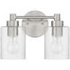 Lyndsey 2 Light 12.38 inch Brushed Polished Nickel Vanity Light Wall Light