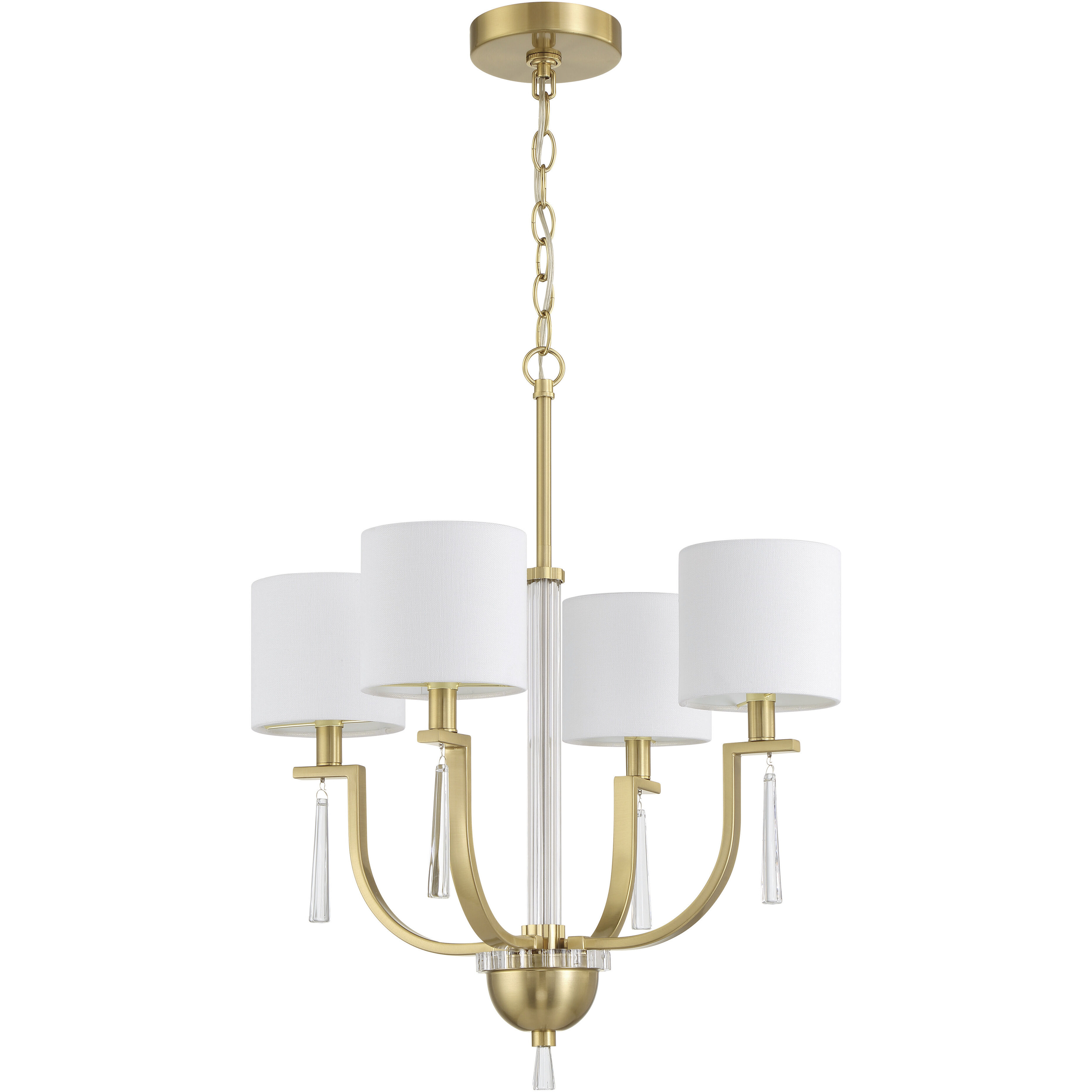Fortuna 4 Light 20 inch Satin Brass Chandelier Ceiling Light