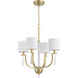 Fortuna 4 Light 20 inch Satin Brass Chandelier Ceiling Light