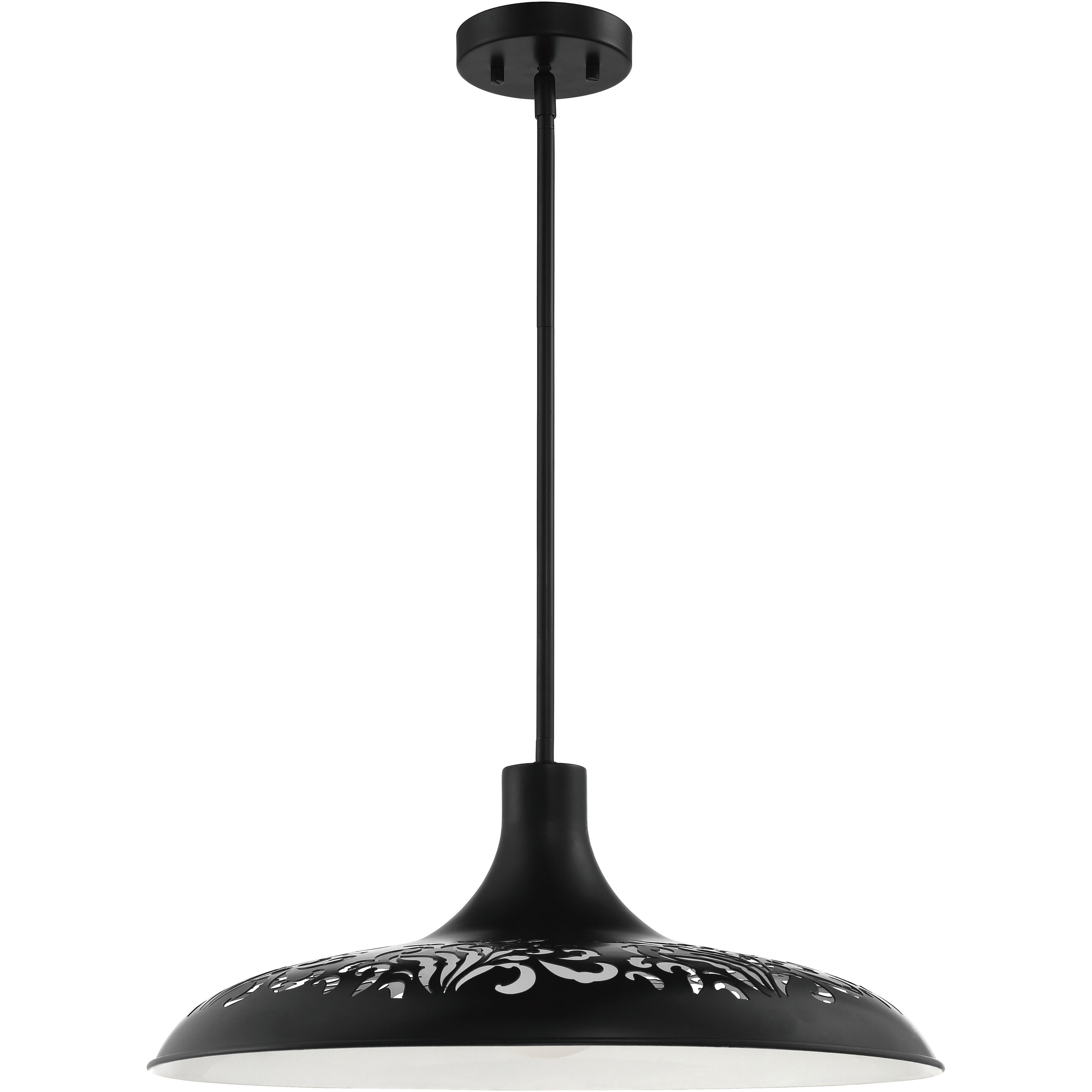 Pocco 1 Light 21.25 inch Flat Black Pendant Ceiling Light