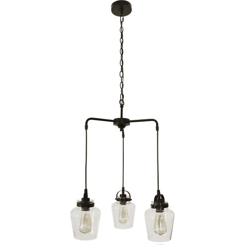 Neighborhood Trystan 3 Light 22 inch Flat Black Chandelier Ceiling Light