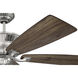 Forum 52 inch Brushed Polished Nickel with Dark Cedar/Weathered Mesquite Blades Ceiling Fan