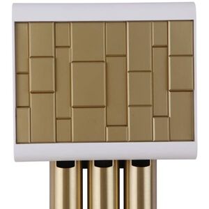Westminster White and Satin Brass Chime, 3-Tube