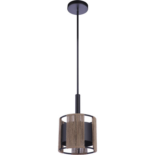 Kensey 1 Light 9.13 inch Flat Black Mini Pendant Ceiling Light
