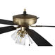 Pro Plus 104 52 inch Satin Brass with Black Walnut/Flat Black Blades Contractor Ceiling Fan