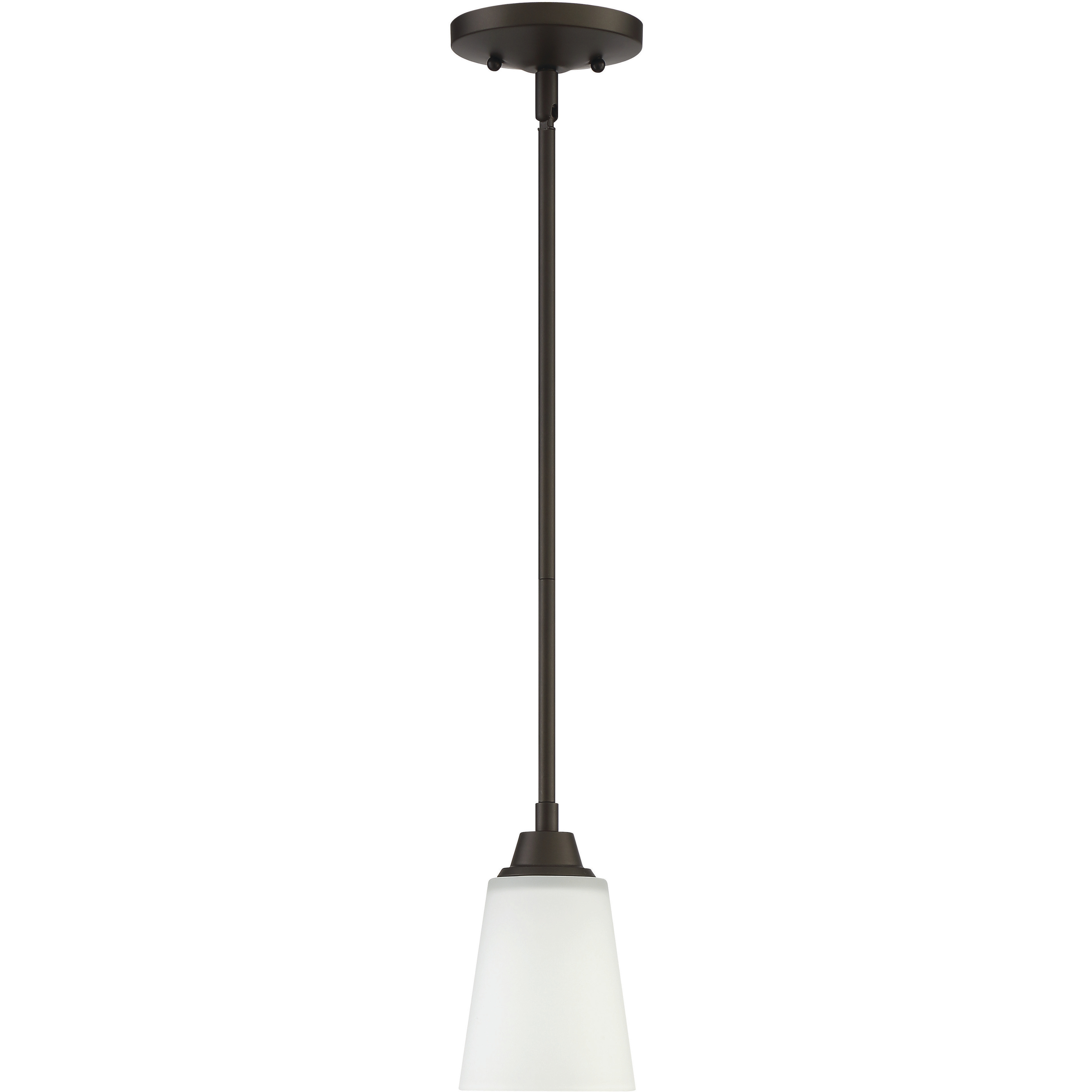 Neighborhood Grace 1 Light 5 inch Espresso Mini Pendant Ceiling Light in White Frosted Glass, Jeremiah