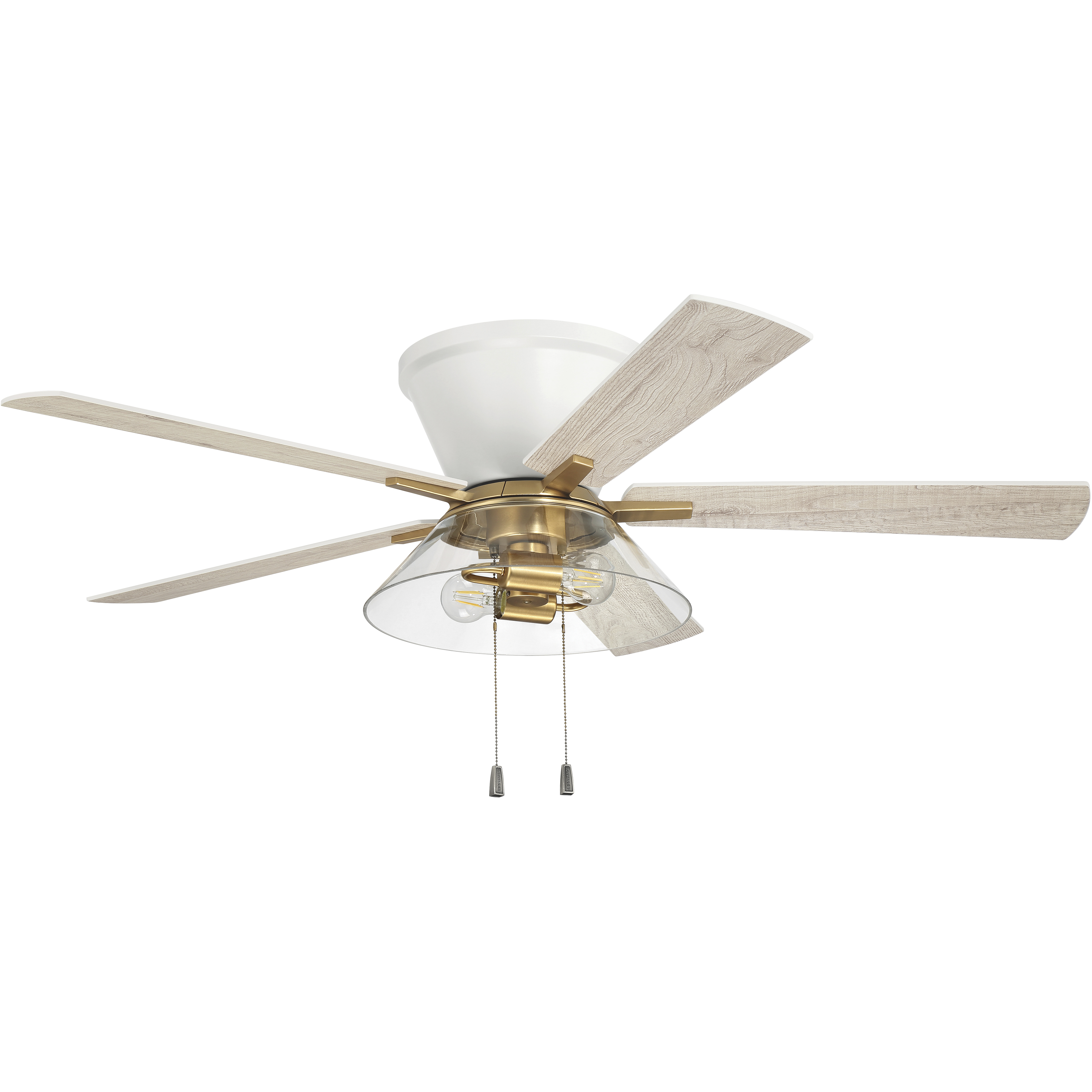Craftmade IST52WSB5 Insight 52 inch White/Satin Brass with White