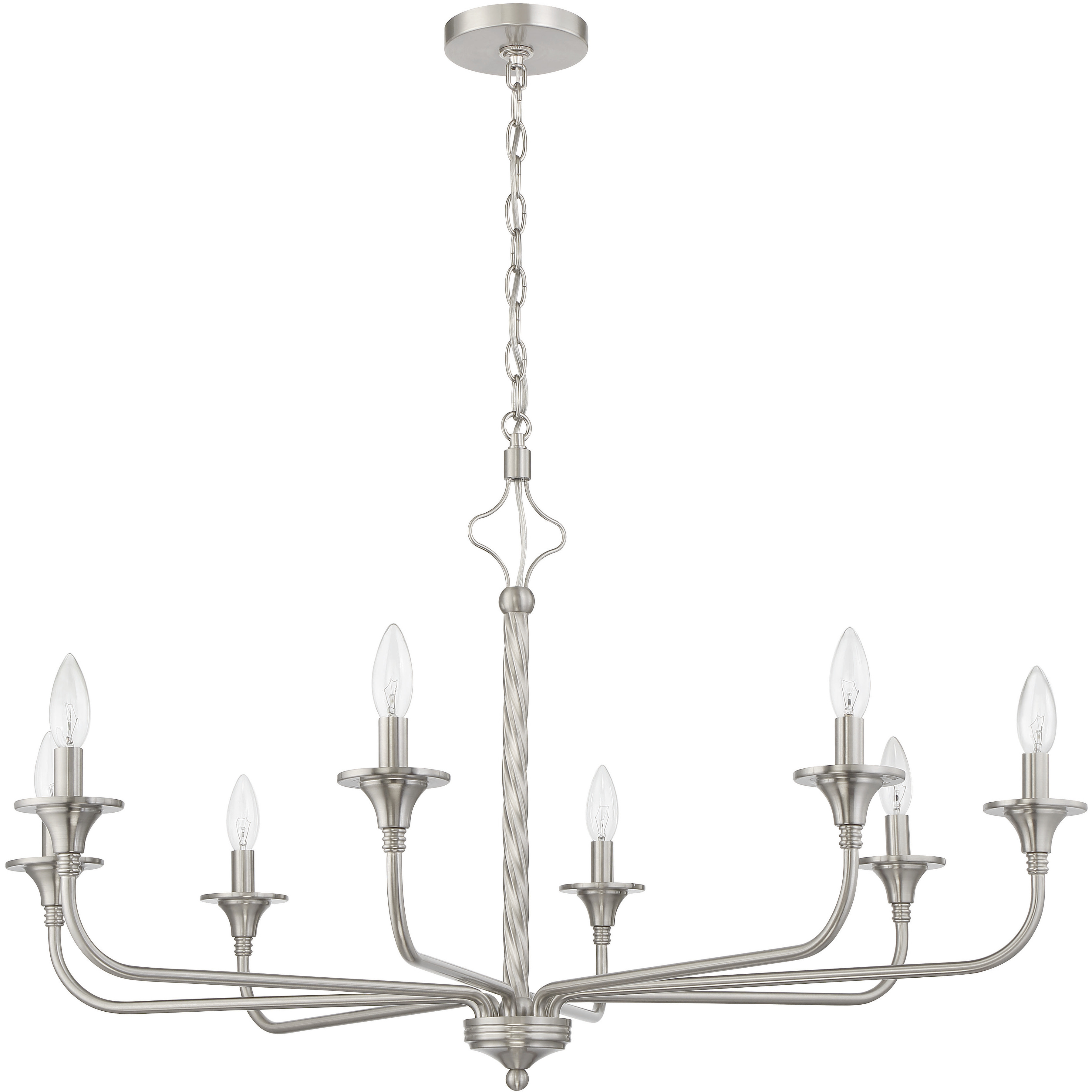 Jolenne 8 Light 38.03 inch Brushed Polished Nickel Chandelier Ceiling Light