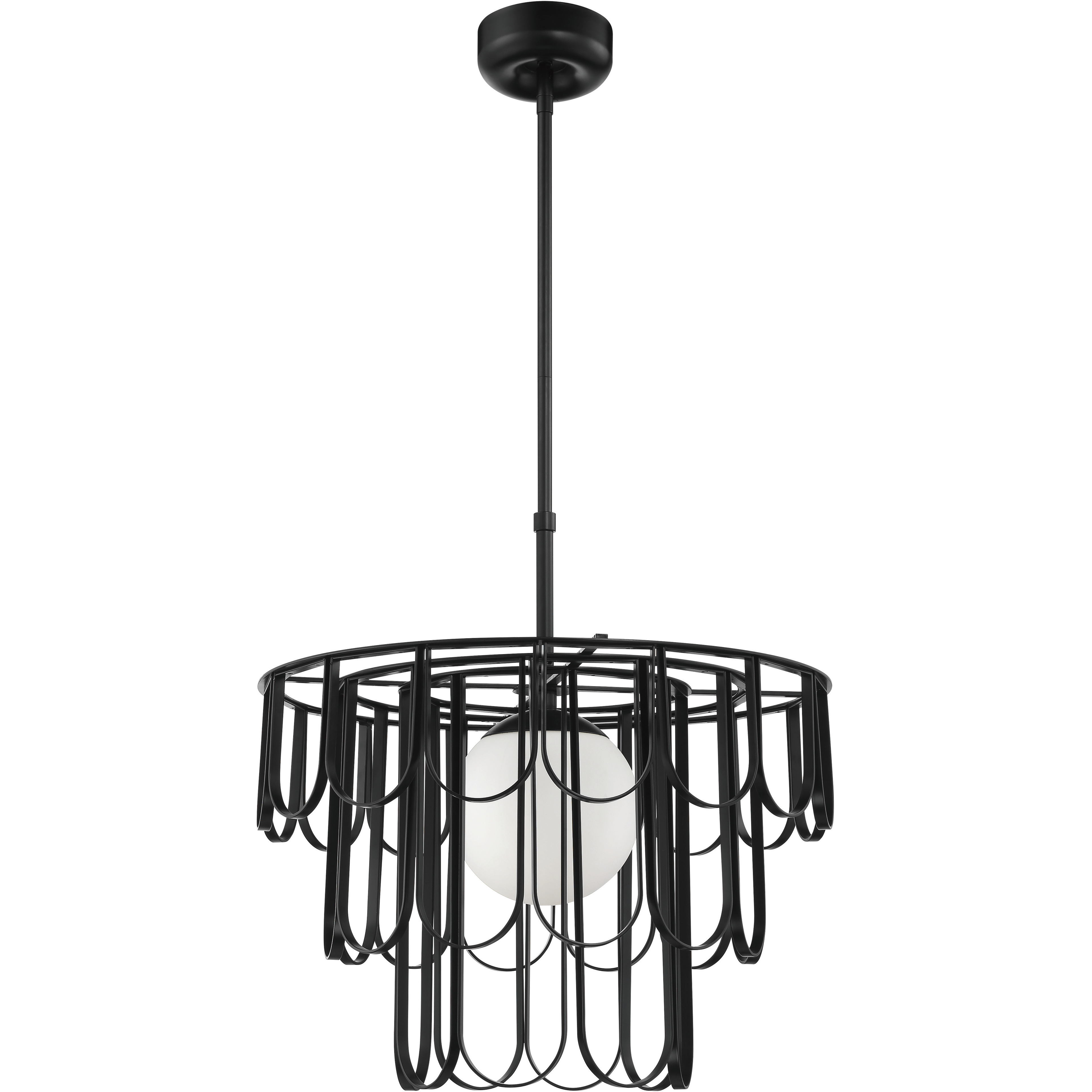 Craftmade 54992-FB Melody 1 Light 24 inch Flat Black Pendant