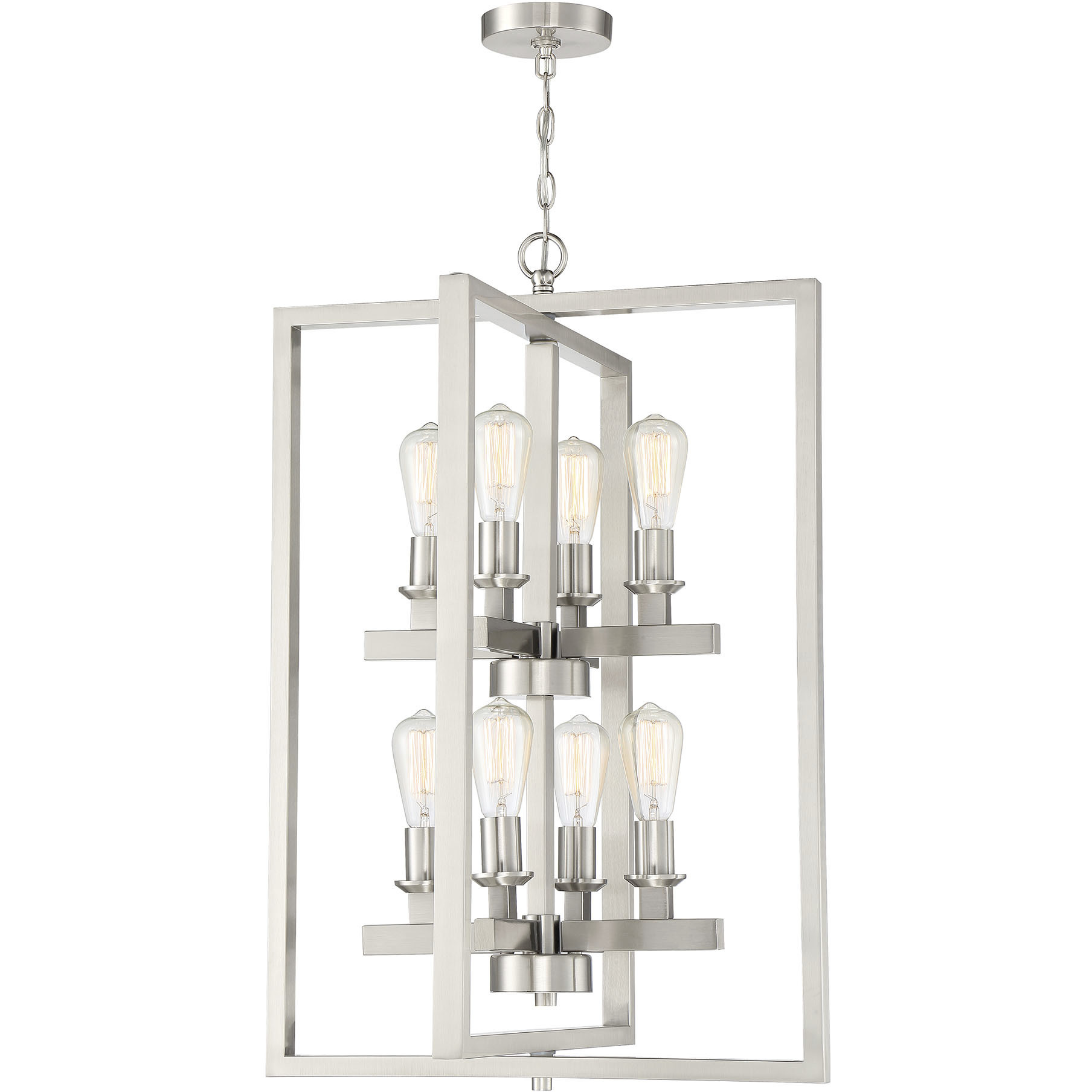 Neighborhood Chicago 8 Light 22 inch Brushed Polished Nickel Foyer Light Ceiling Light