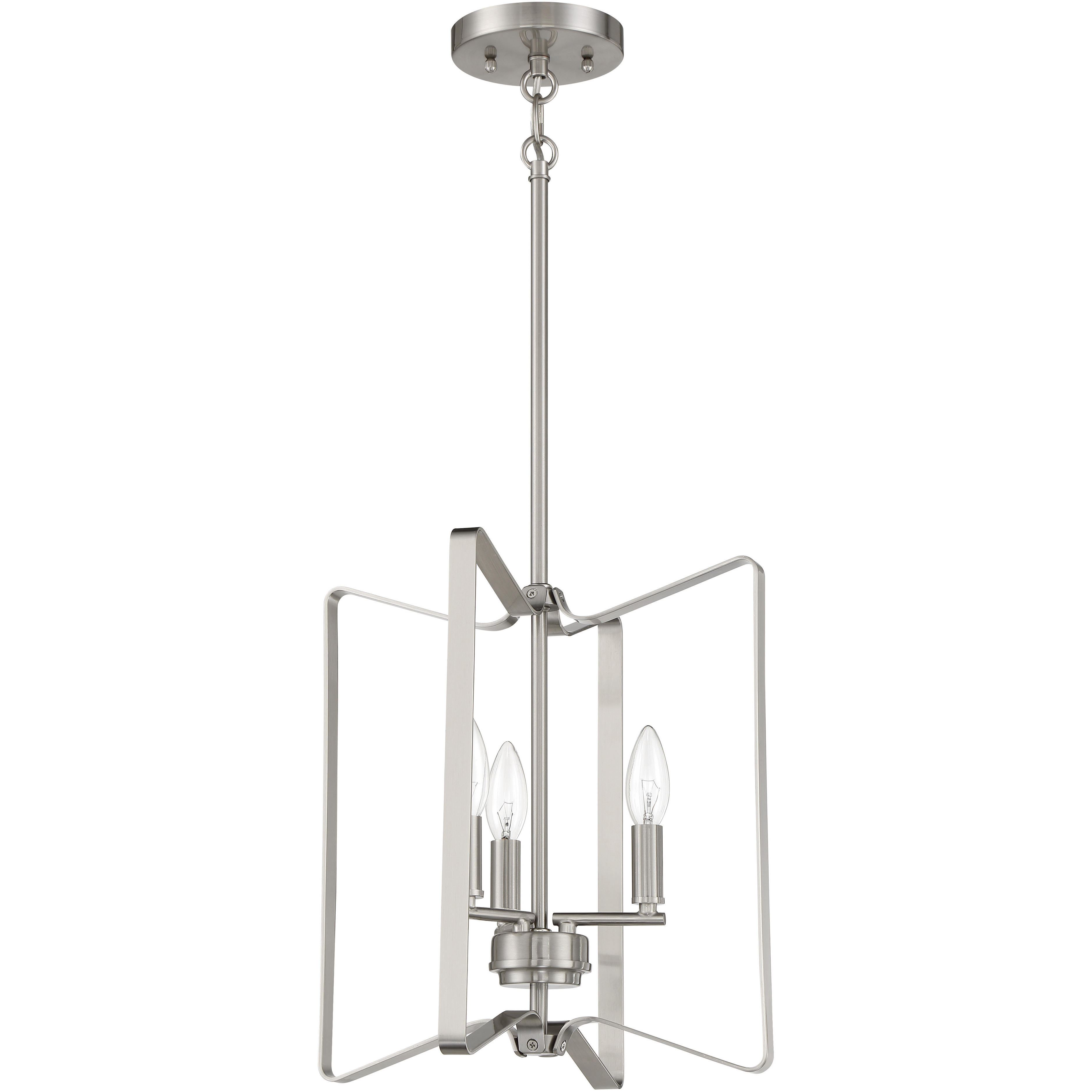 Shayna 3 Light 13 inch Brushed Polished Nickel Foyer Light Ceiling Light