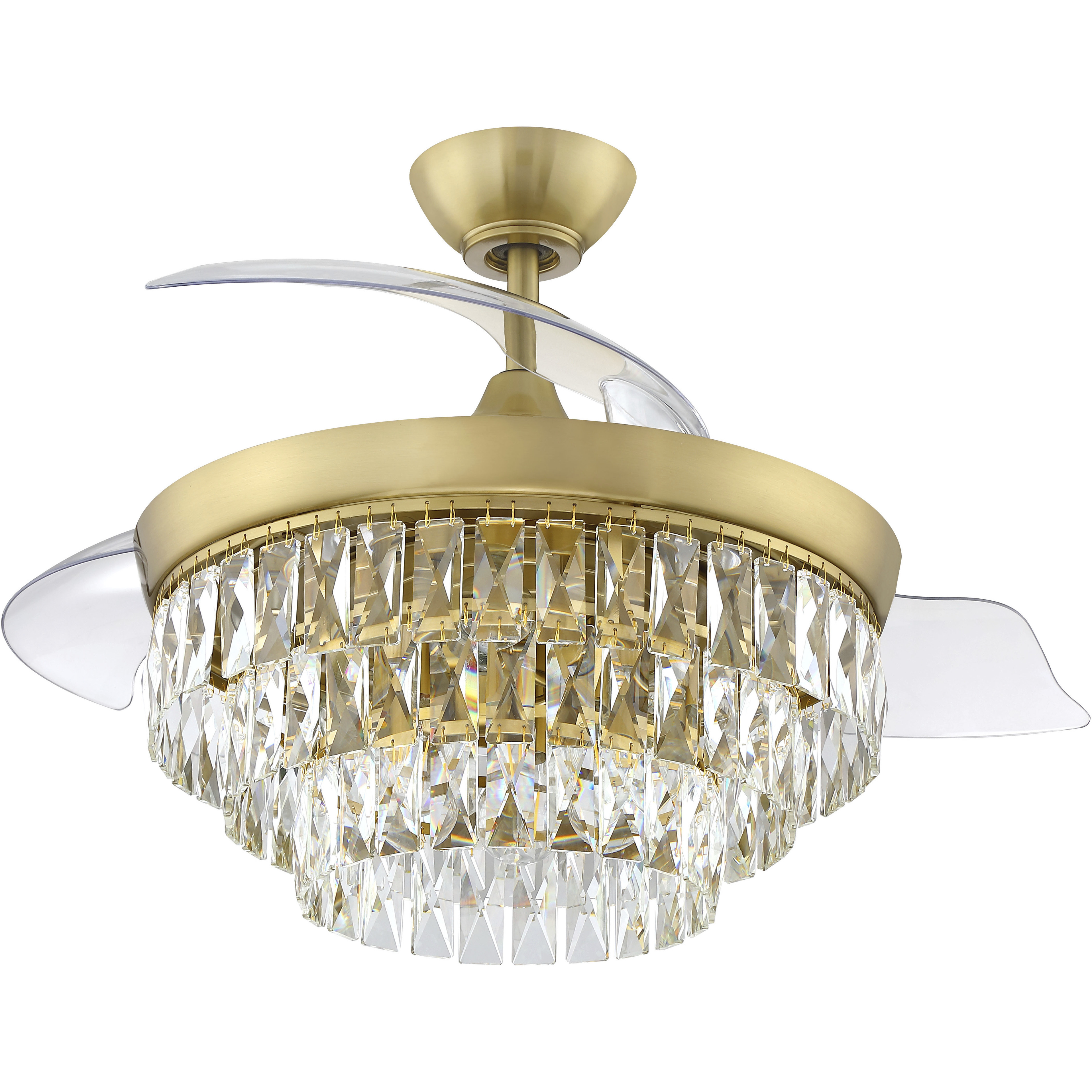 Craftmade SOF42SB3 Sofia 42 inch Satin Brass with Clear Acrylic