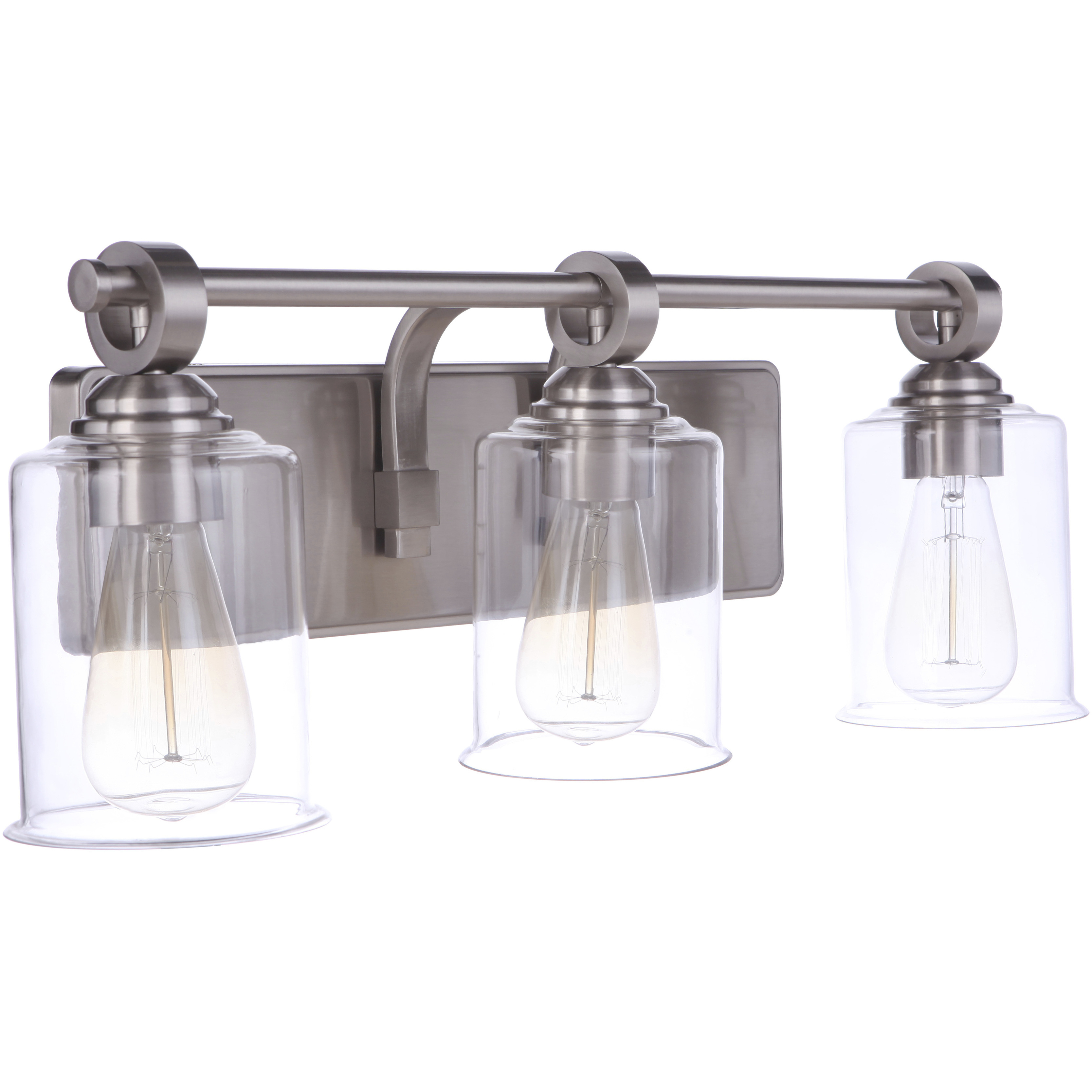 Romero 3 Light 24 inch Brushed Polished Nickel Vanity Light Wall Light
