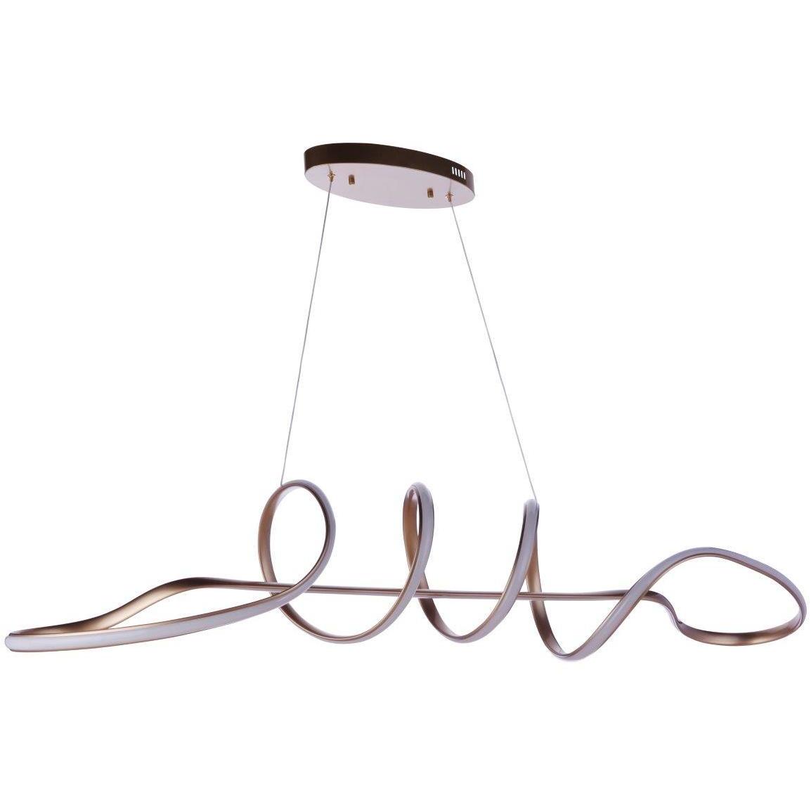 Pulse LED 11.75 inch Champagne Brass Pendant Ceiling Light