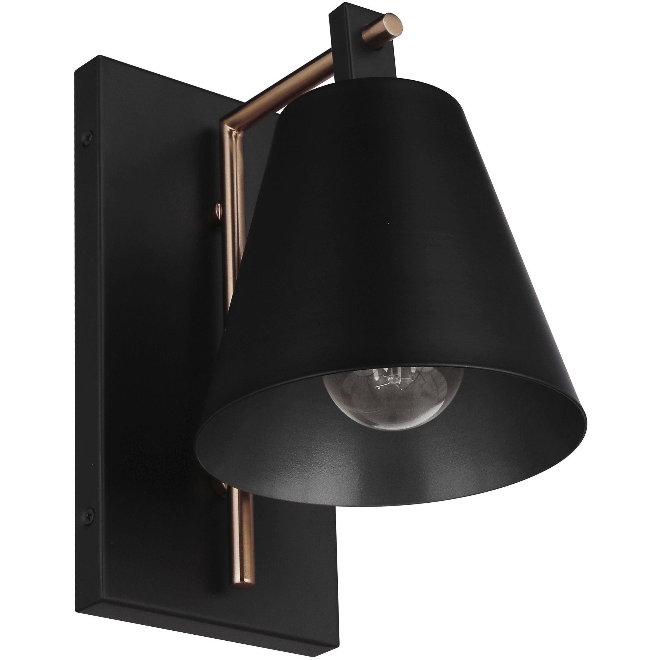 Blake 1 Light 6.3 inch Flat Black/Satin Brass Wall Sconce Wall Light