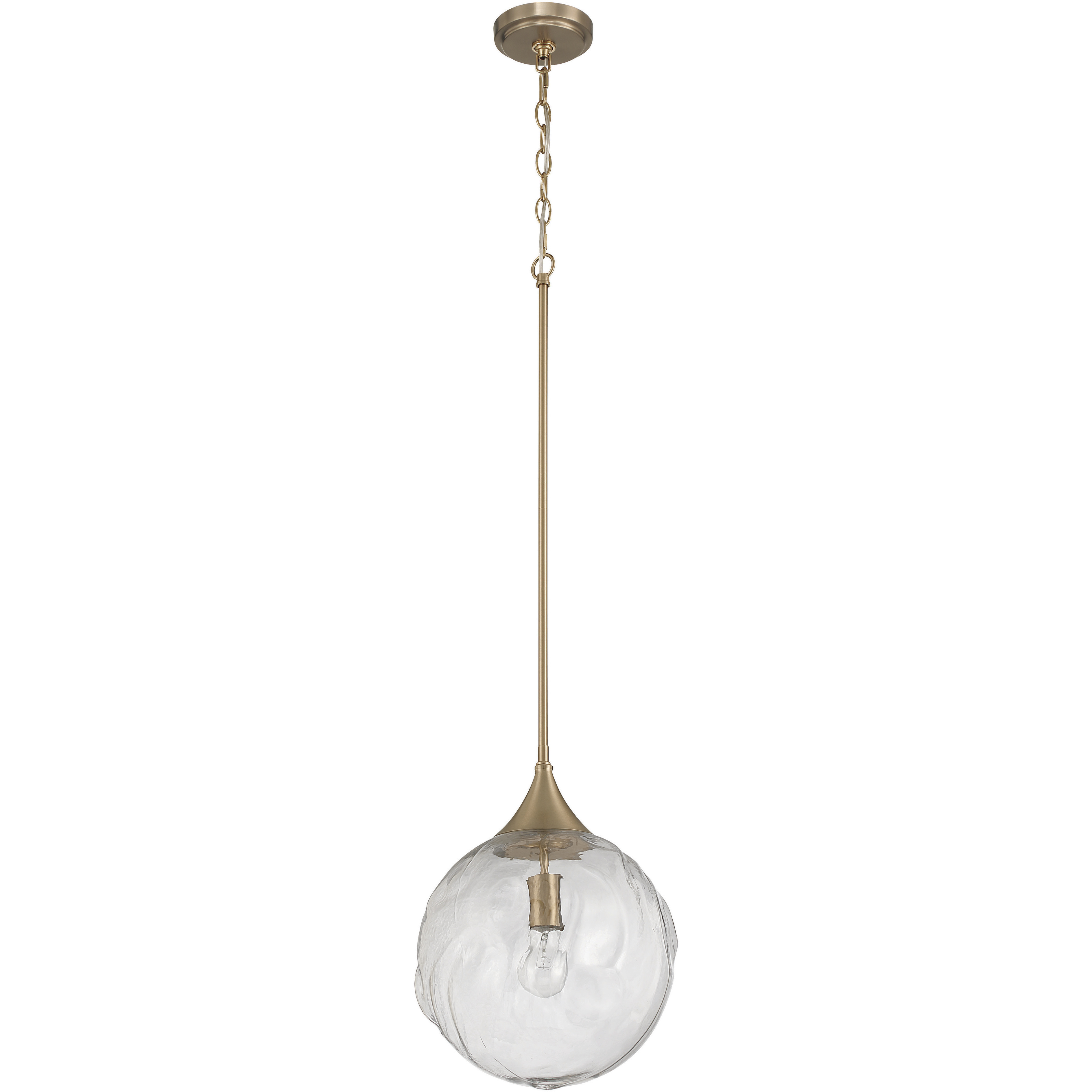 Reflection 1 Light 12 inch Premium Bronze Pendant Ceiling Light