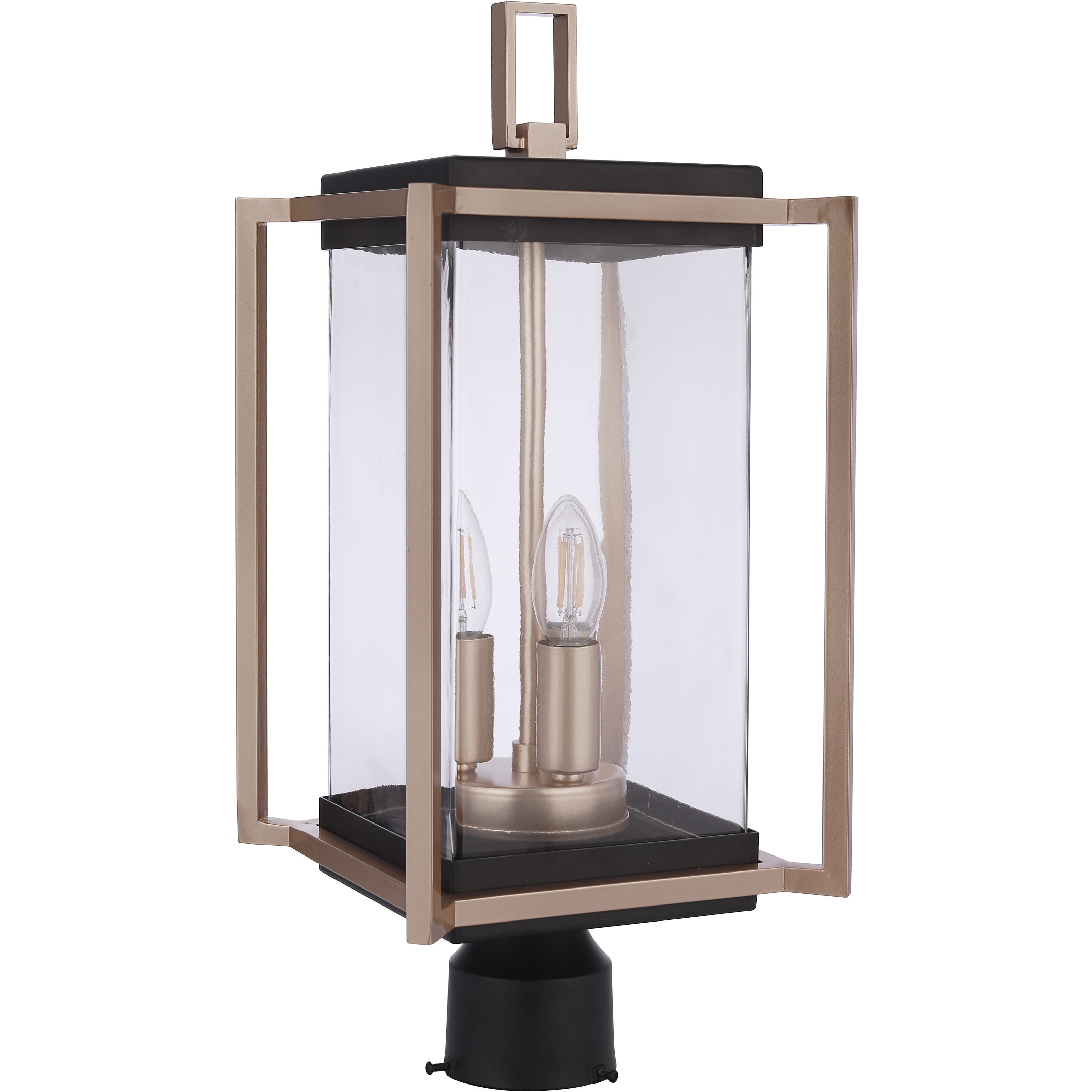 Metalwork 3 Light 20.38 inch Midnight/Satin Brass Outdoor Post Mount