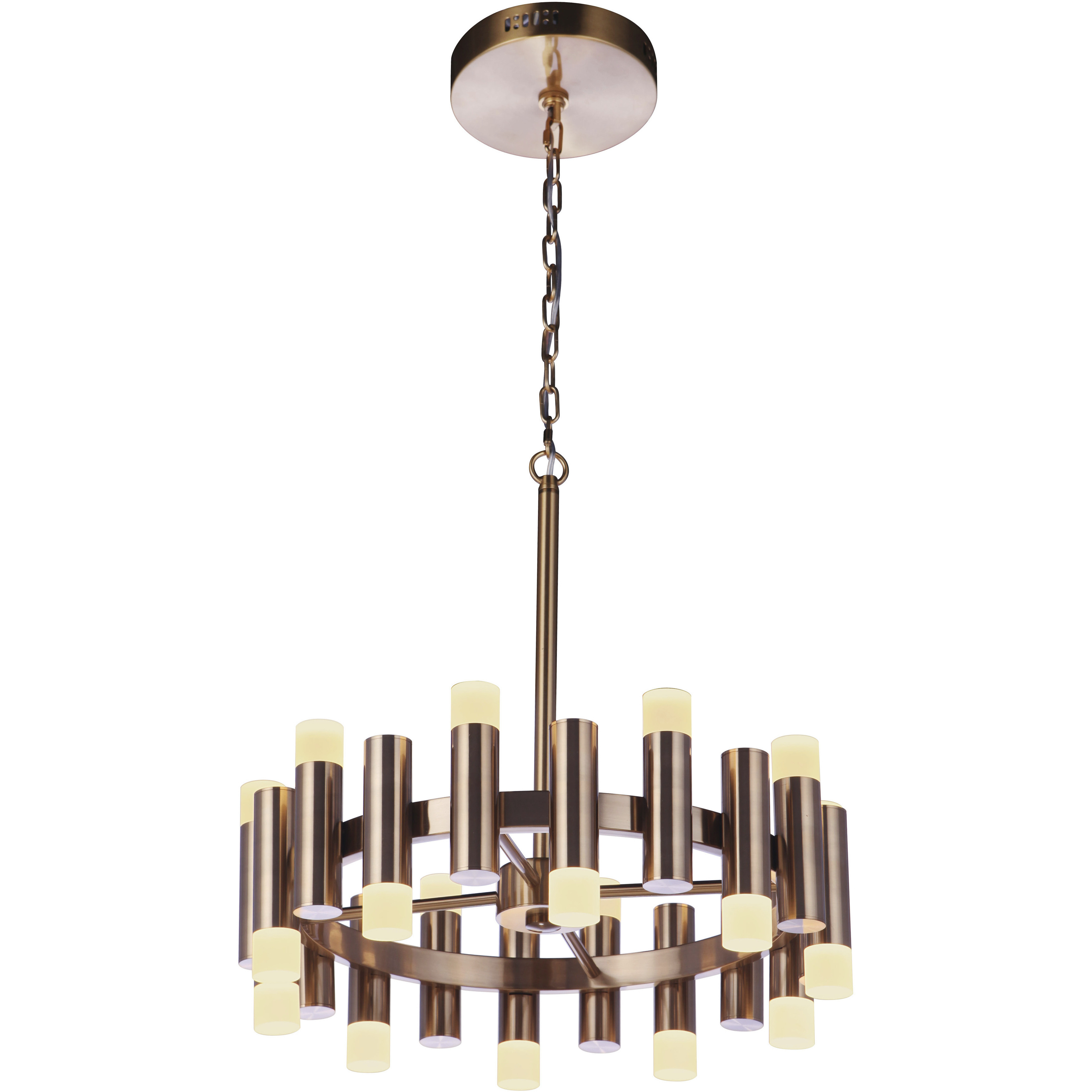 Simple Lux LED 20.08 inch Satin Brass Chandelier Ceiling Light