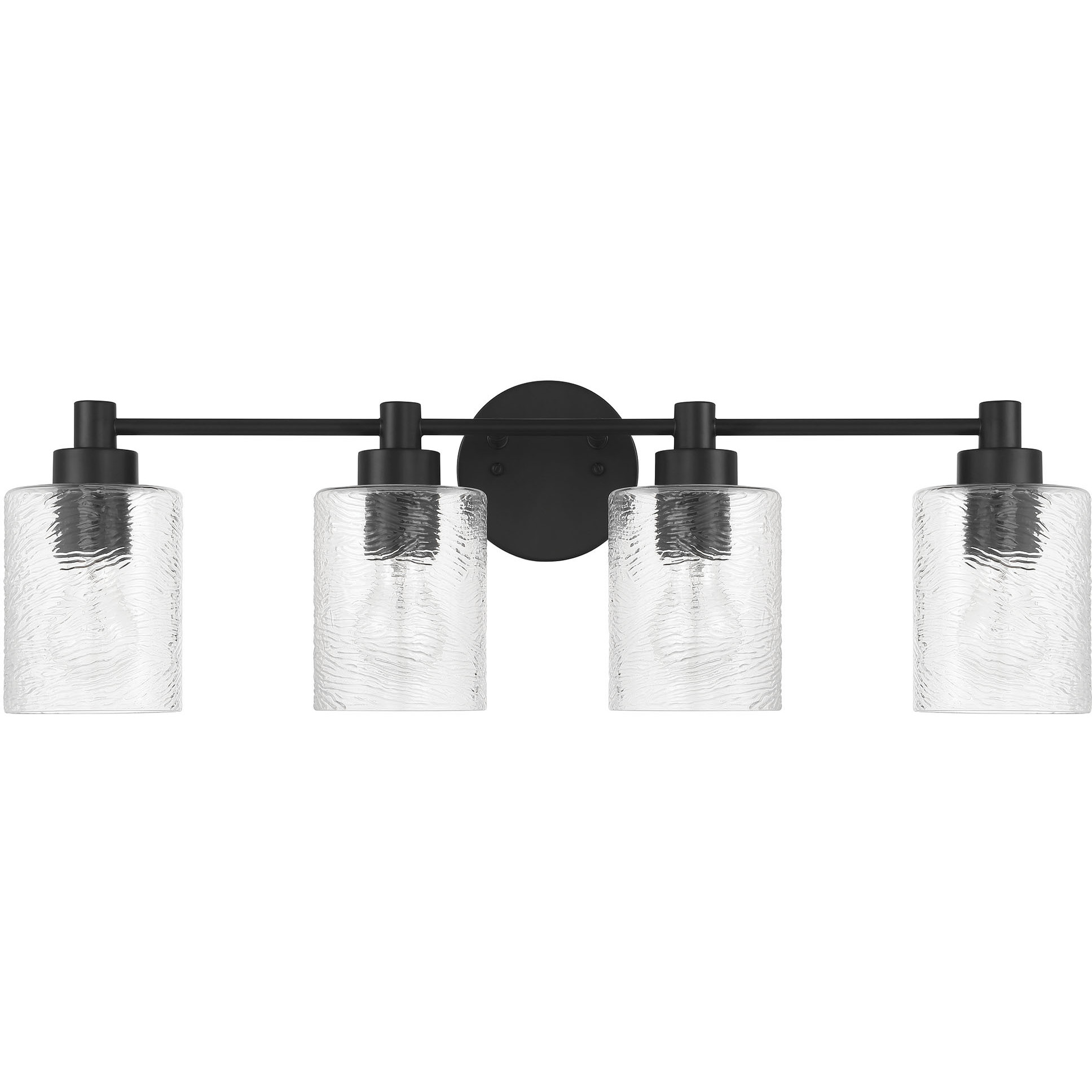 Lyndsey 4 Light 28.25 inch Flat Black Vanity Light Wall Light