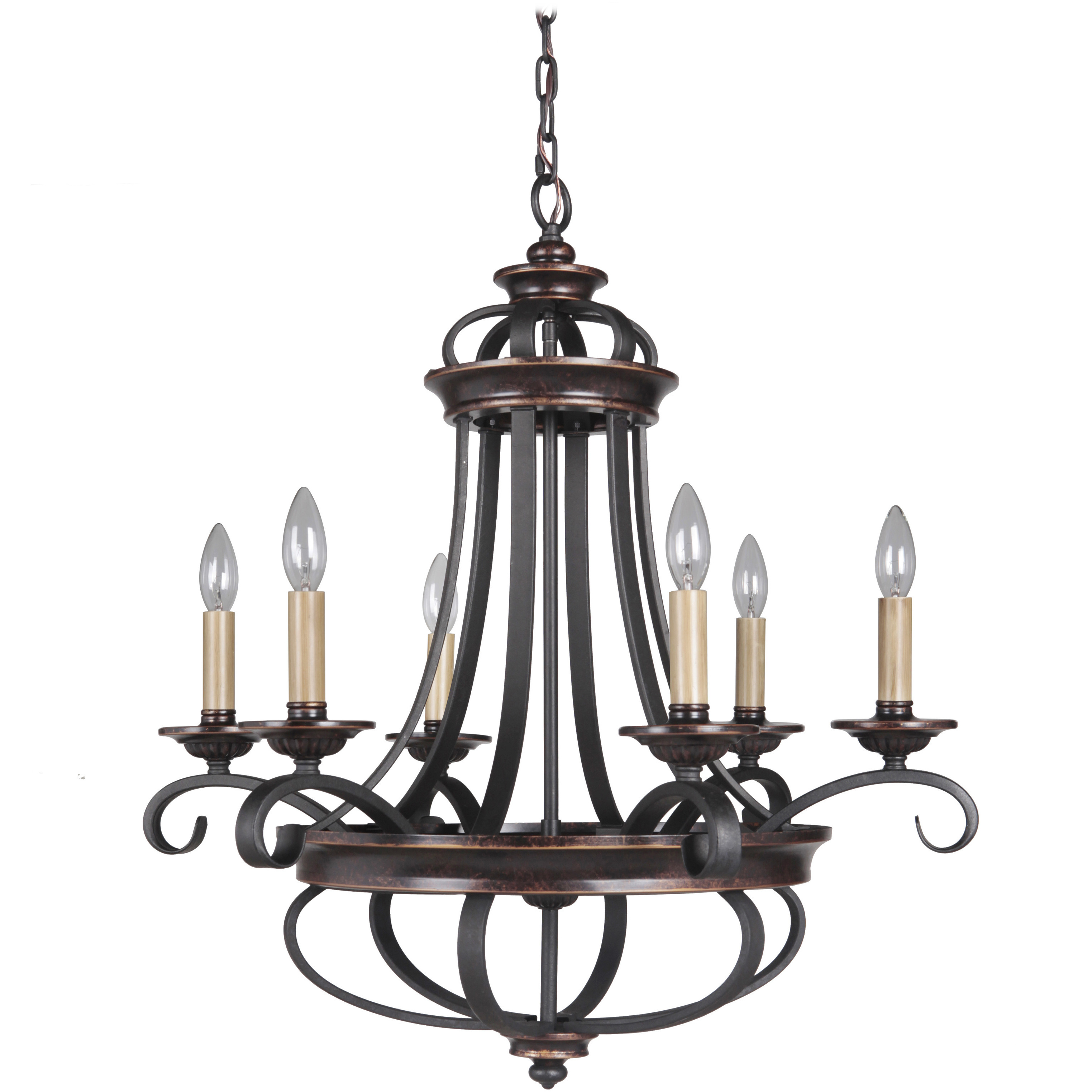 Craftmade | Jeremiah 38726-AGTB Stafford 6 Light 26 inch