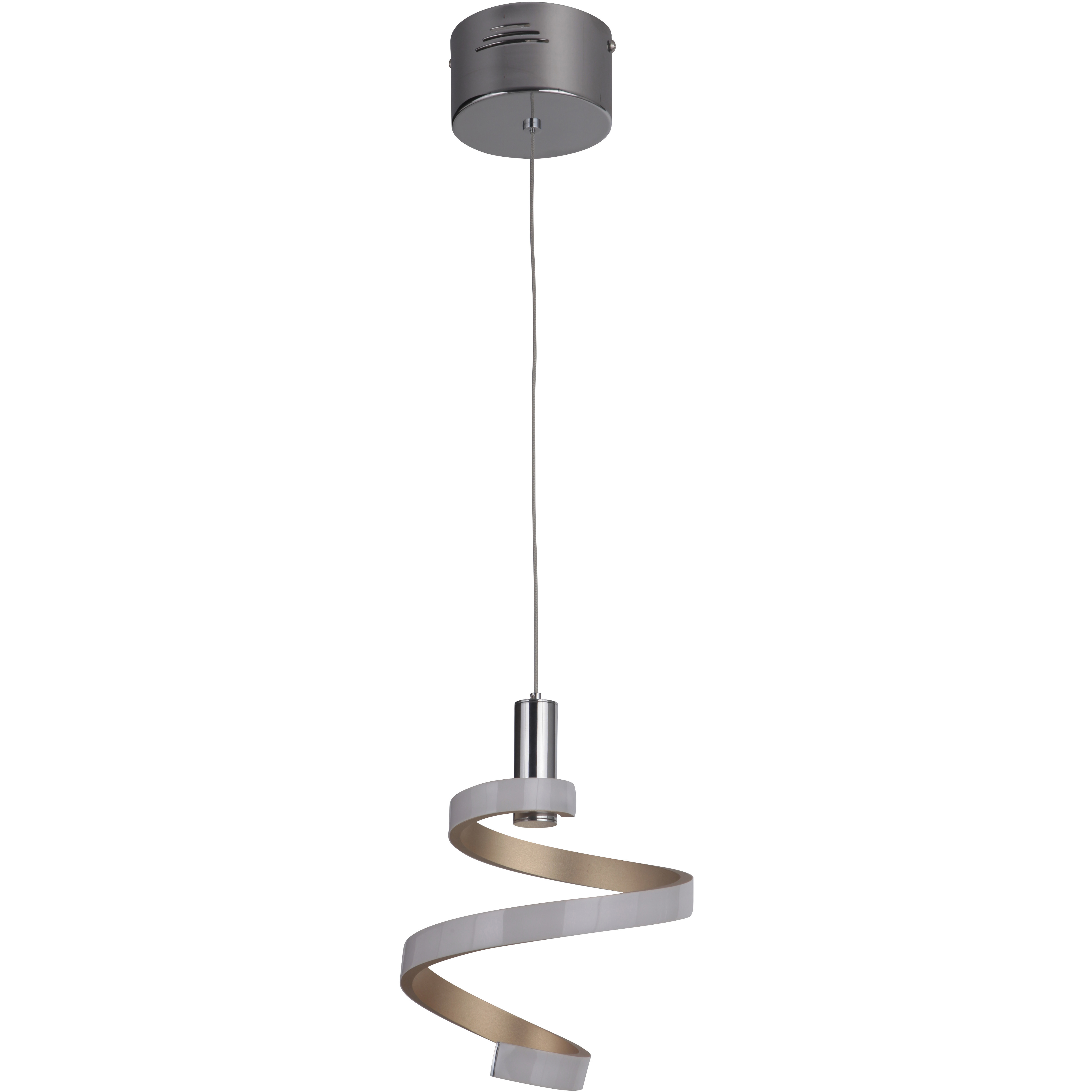 Bejamin LED 7.5 inch Matte Gold Mini Pendant Ceiling Light in Mercury