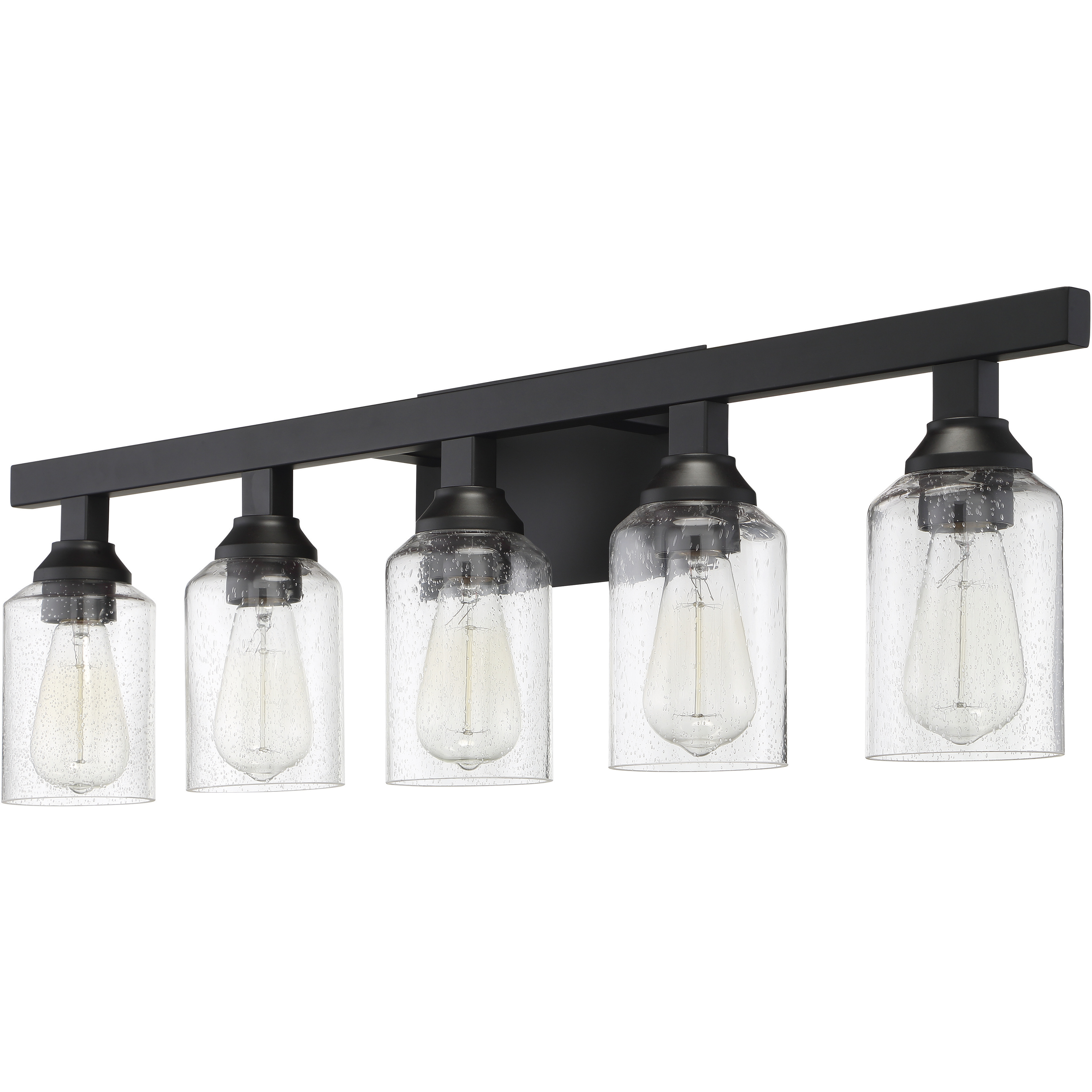 Neighborhood Chicago 5 Light 36 inch Flat Black Vanity Light Wall Light