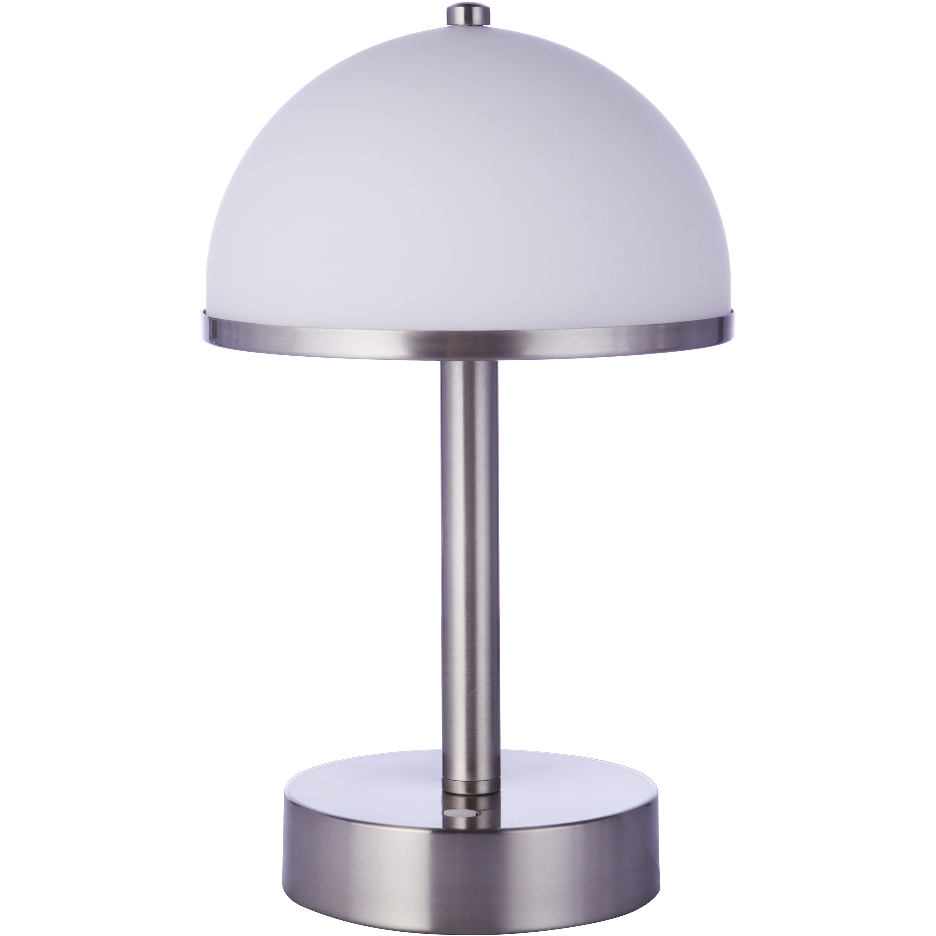 Rechargable Portable 11 inch 5 watt Brushed Polished Nickel Table Lamp Portable Light