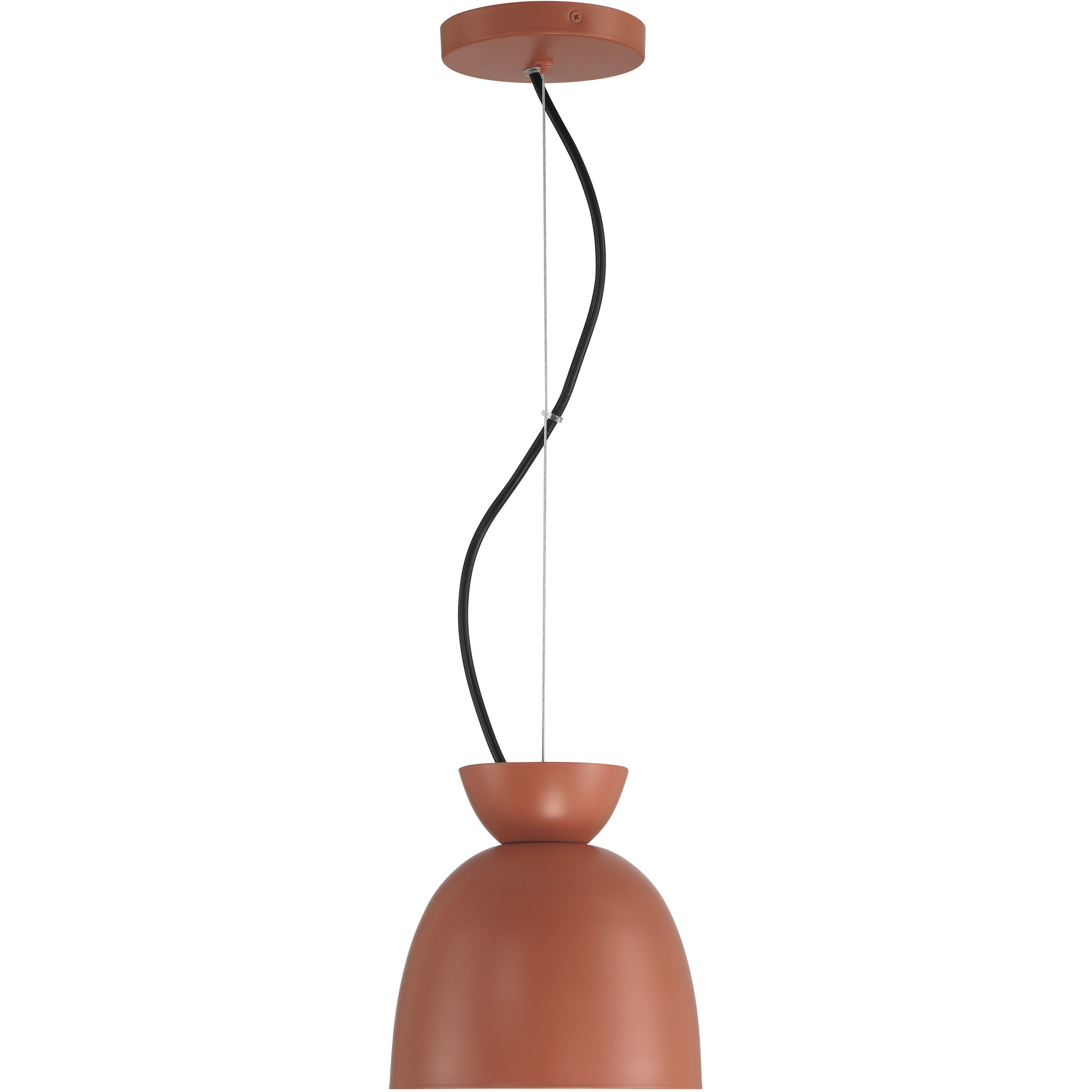 Ventura Dome 1 Light 7.5 inch Baked Clay Mini Pendant Ceiling Light