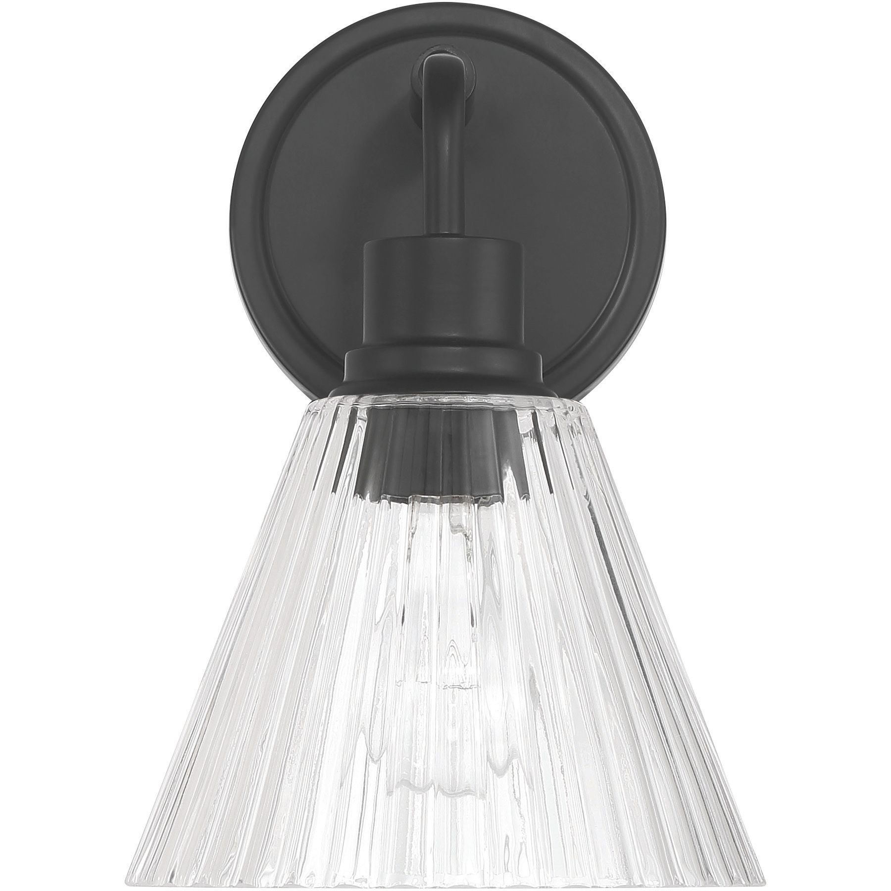 Pleated 1 Light 7.13 inch Flat Black Wall Sconce Wall Light