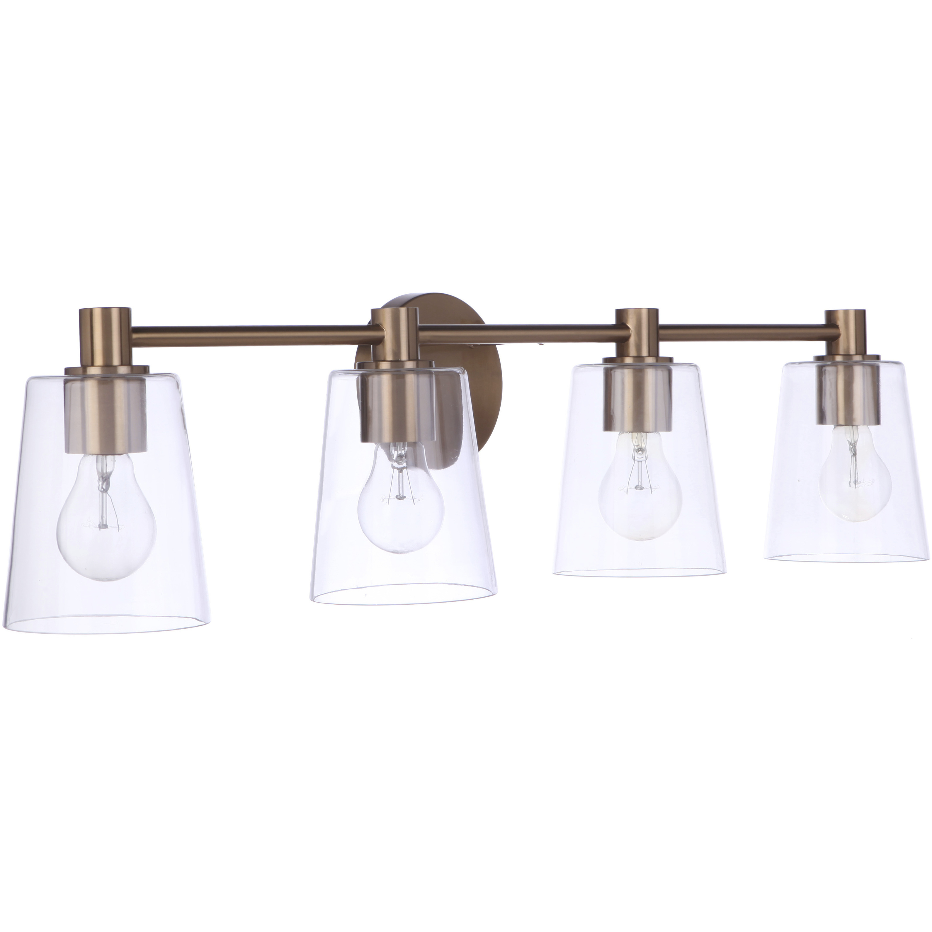 Emilio 4 Light 33 inch Satin Brass Vanity Light Wall Light