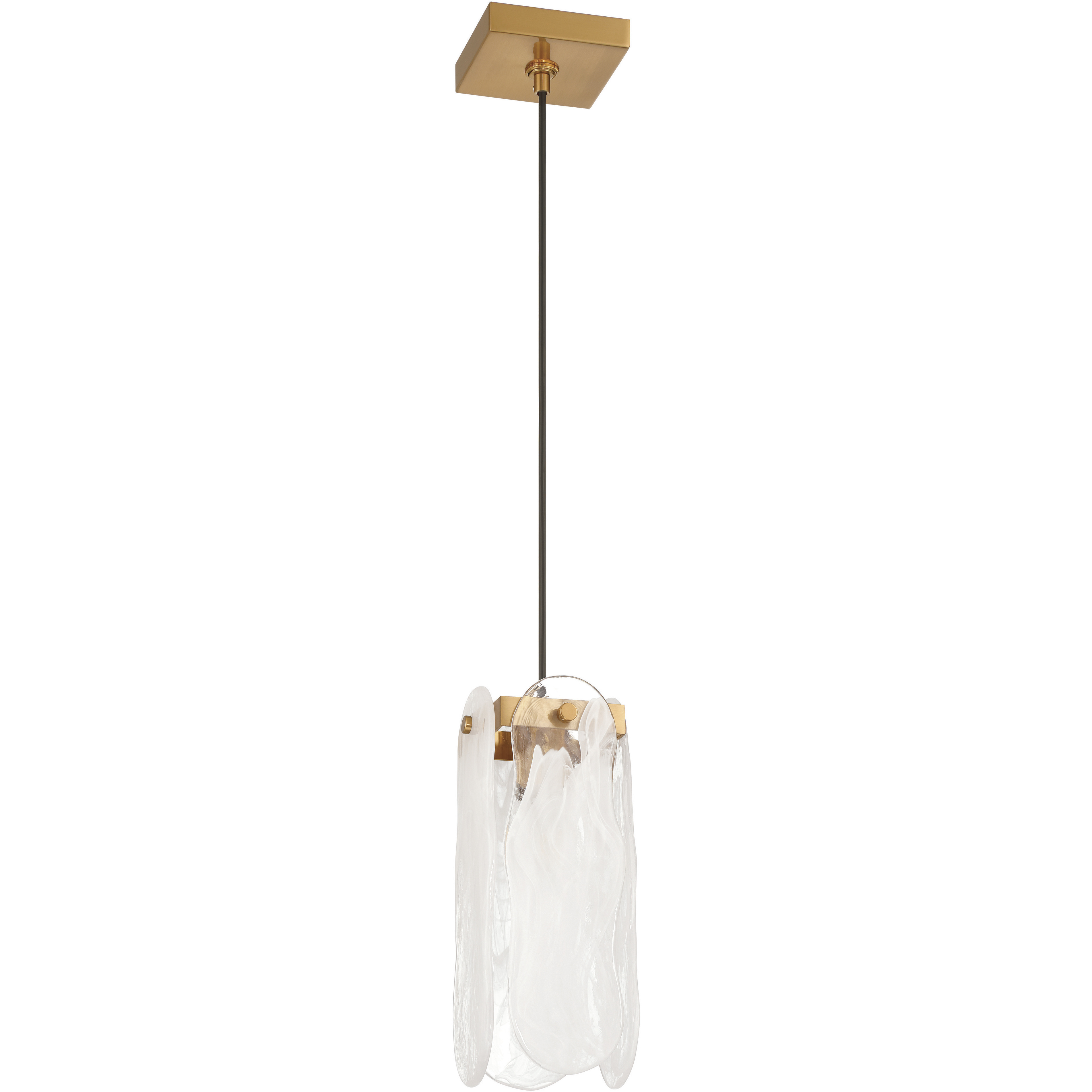 Angela 1 Light 5.5 inch Satin Brass Pendant Ceiling Light