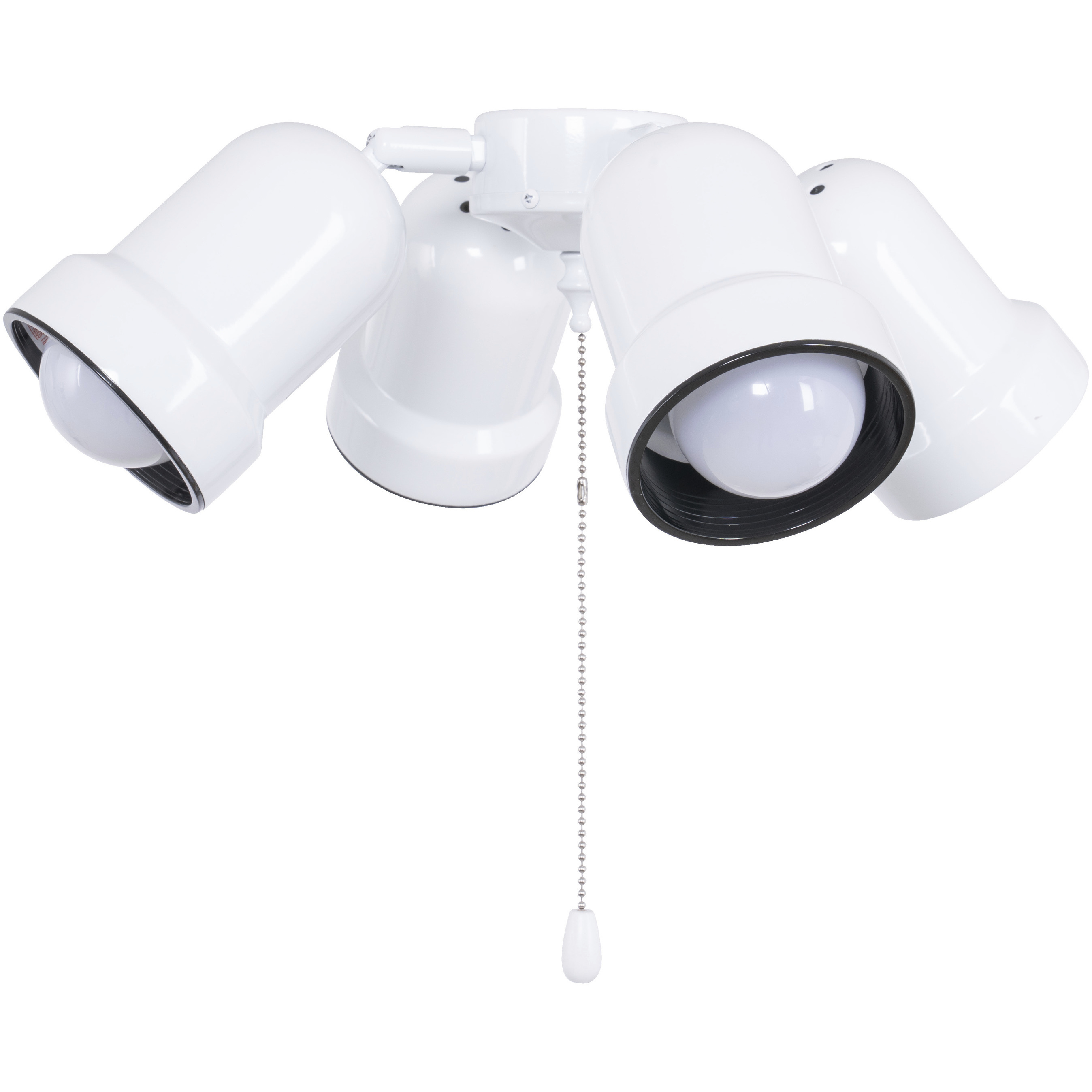 Craftmade LK414-WW-LED Spot Fitter LED White Fan Light Kit, 4 Arm