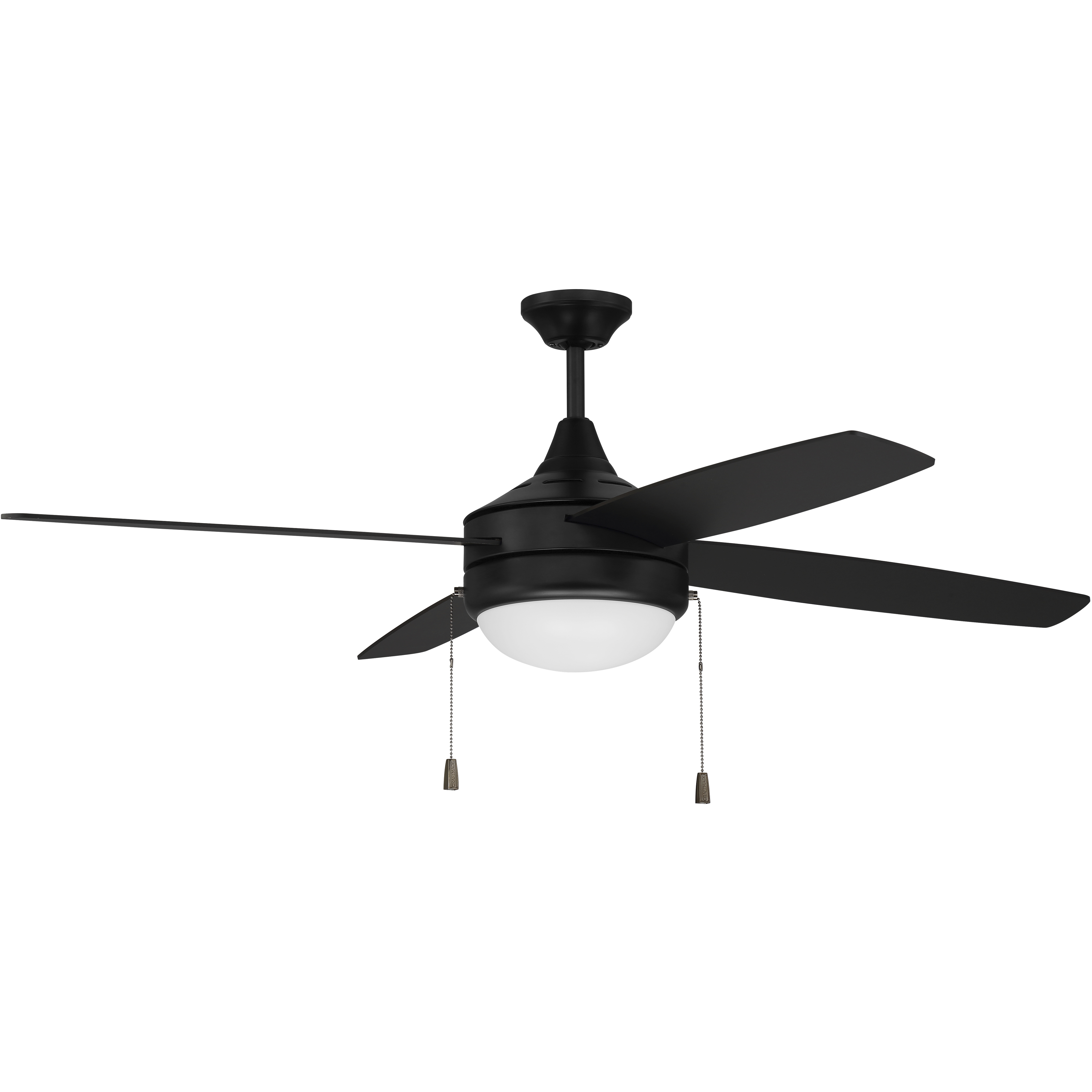Phaze 4 Blade 52 inch Flat Black with Brushed Nickel/Greywood