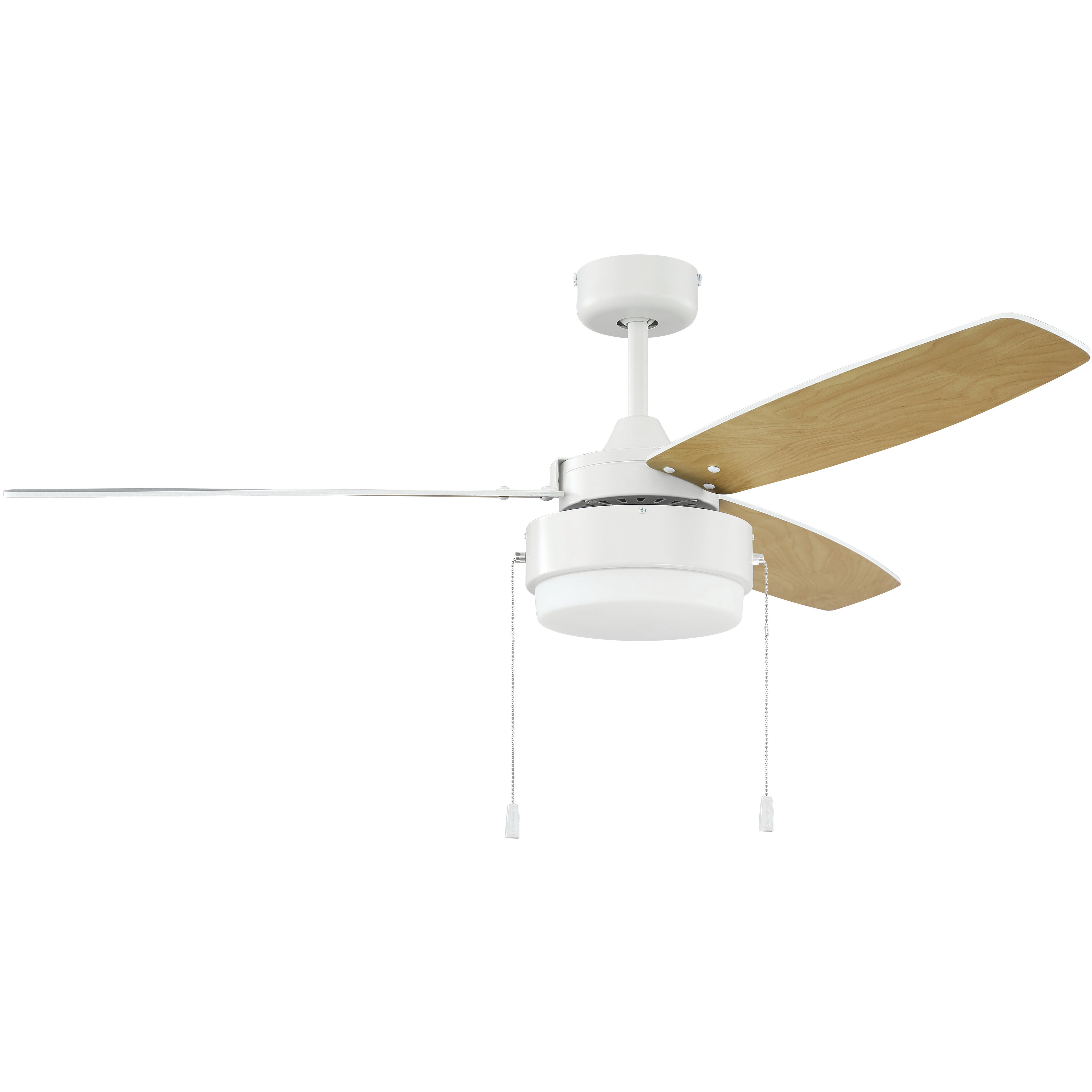 Craftmade INT52W3 Intrepid 52 inch White with White/Ash Blades