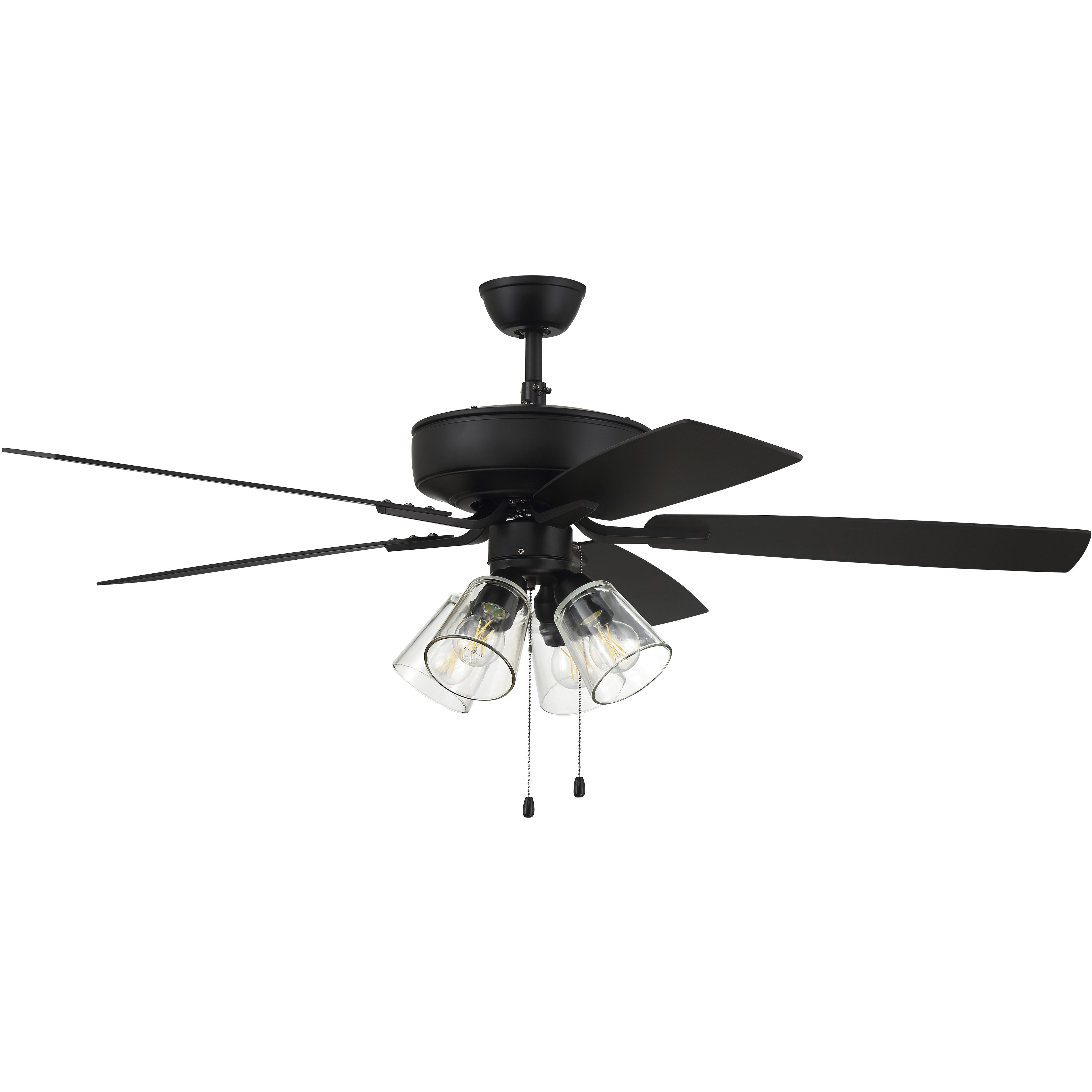 Craftmade P104FB5-52FBGW Pro Plus 104 52 inch Flat Black with Flat