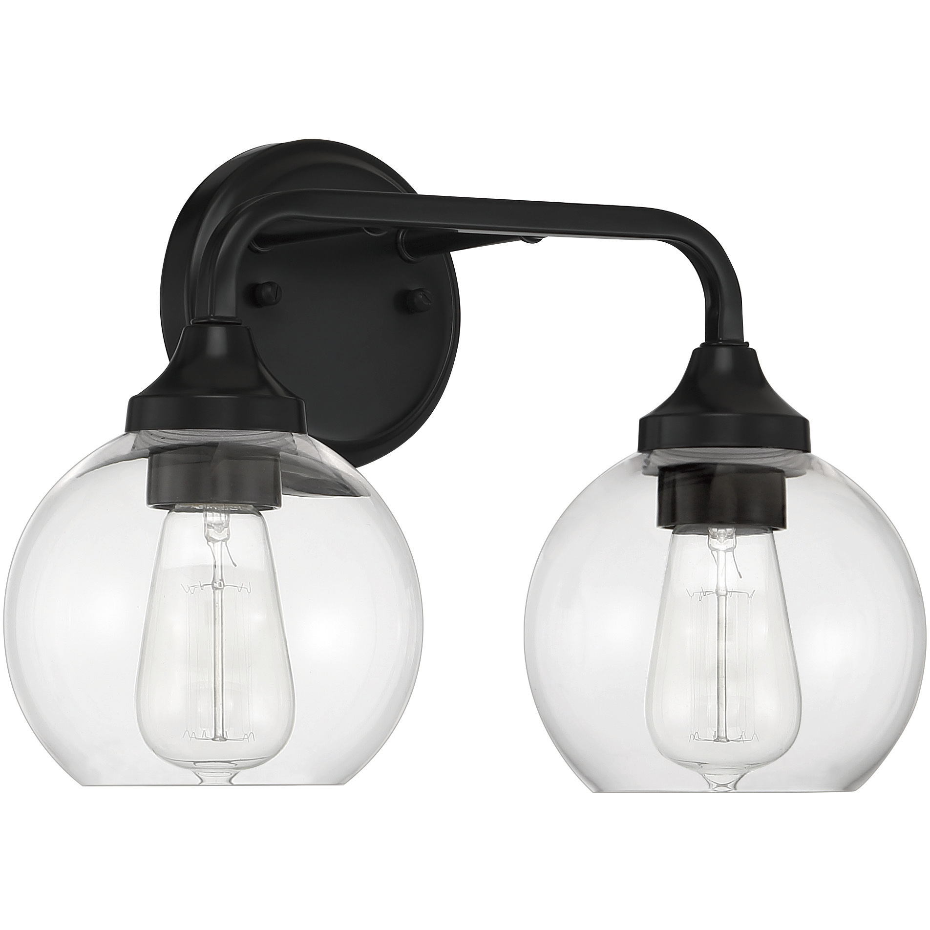 Craftmade 56202-FB Glenda 2 Light 15 inch Flat Black Vanity Light