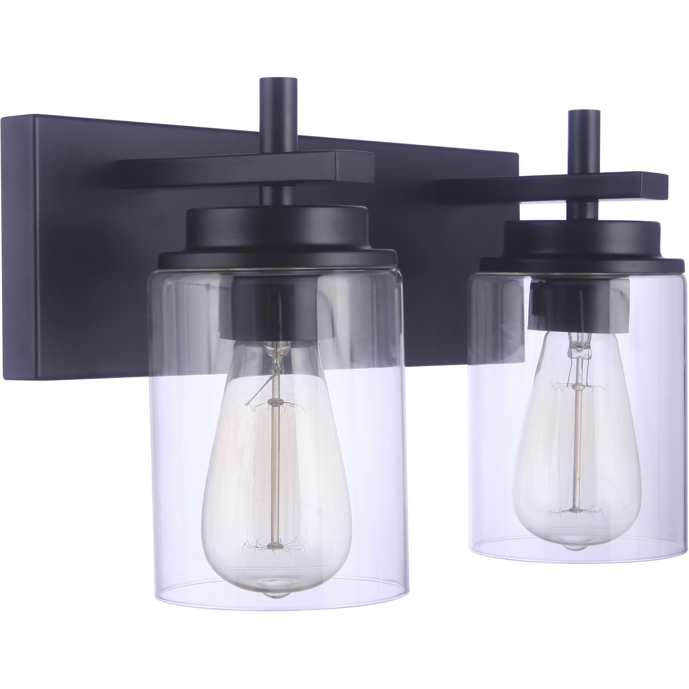 Reeves 2 Light 14 inch Flat Black Vanity Light Wall Light
