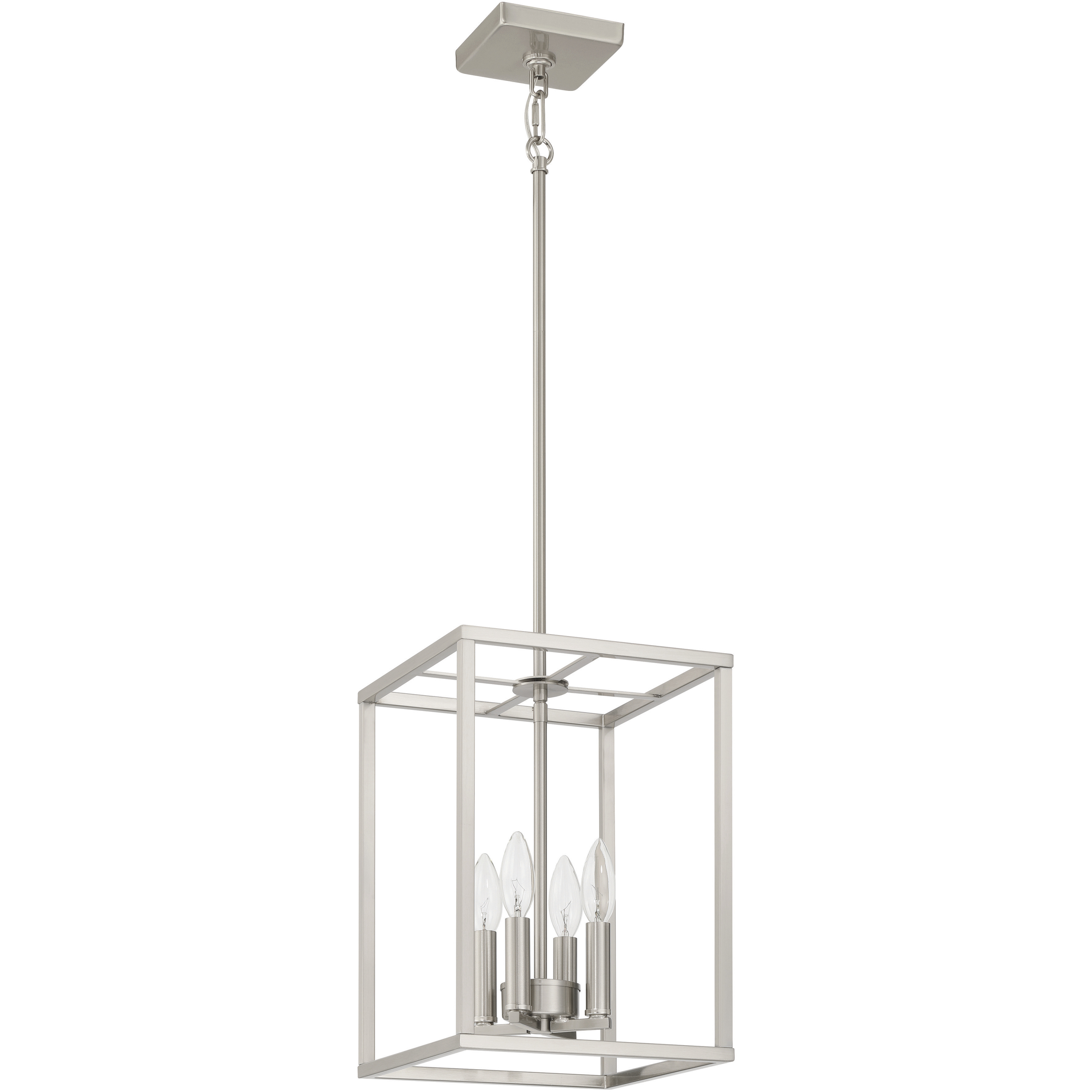 Signature 4 Light 10 inch Brushed Polished Nickel Foyer Light Ceiling Light