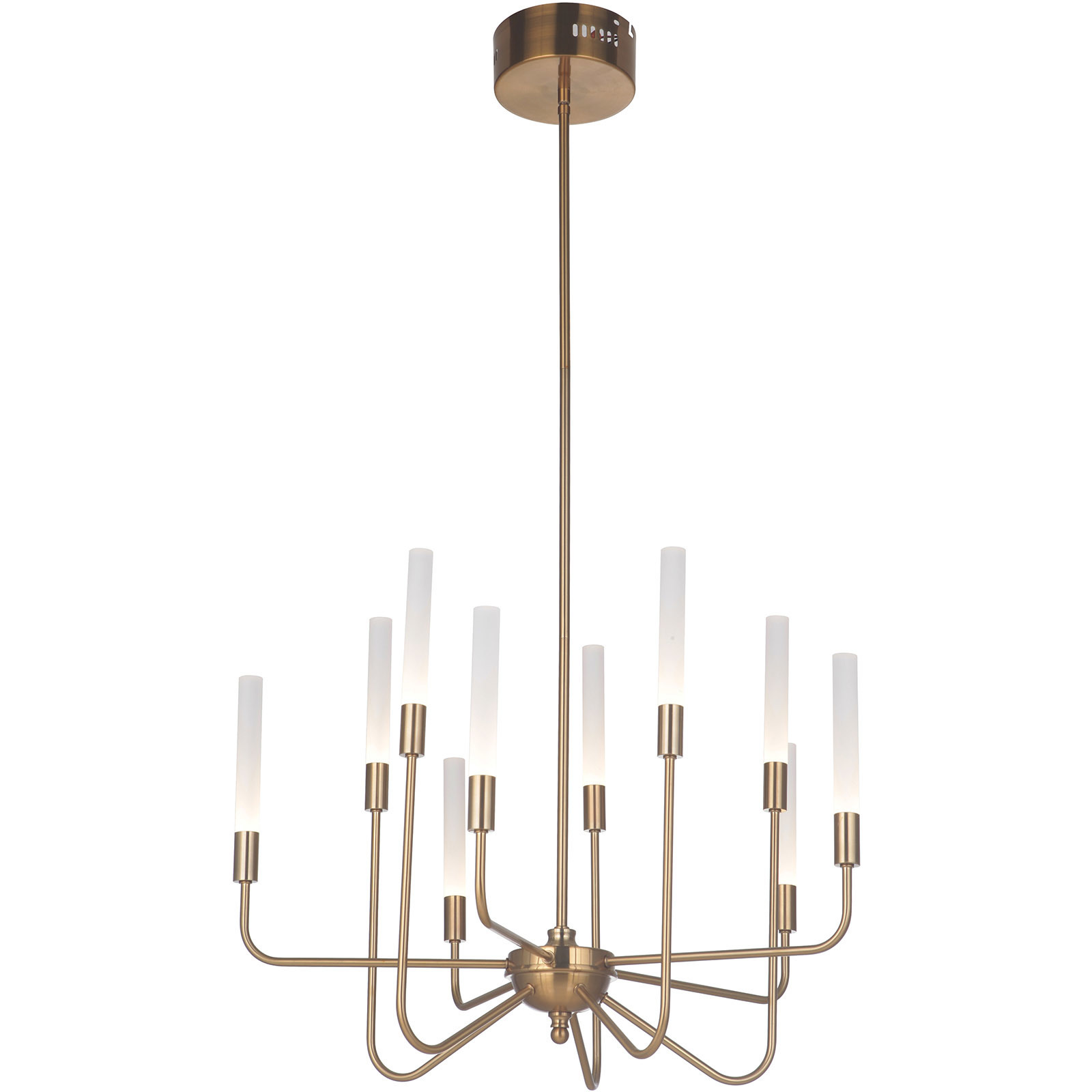 Valdi LED 26.5 inch Satin Brass Chandelier Ceiling Light