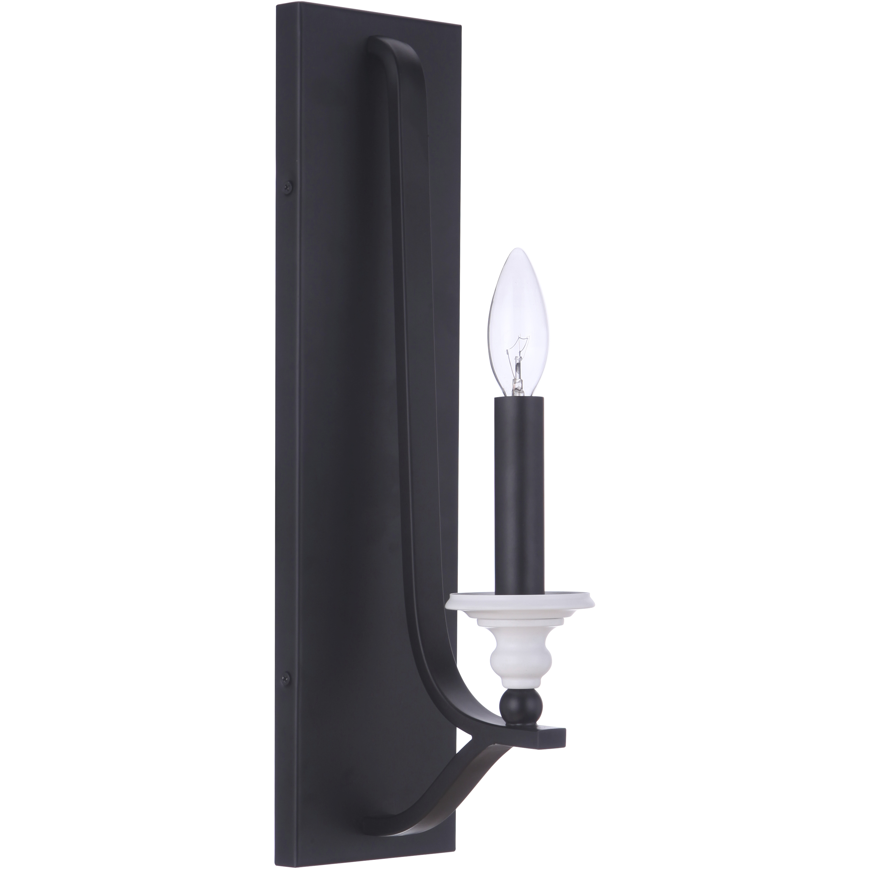 Esme 1 Light 4.53 inch Flat Black and Matte White Wall Sconce Wall Light