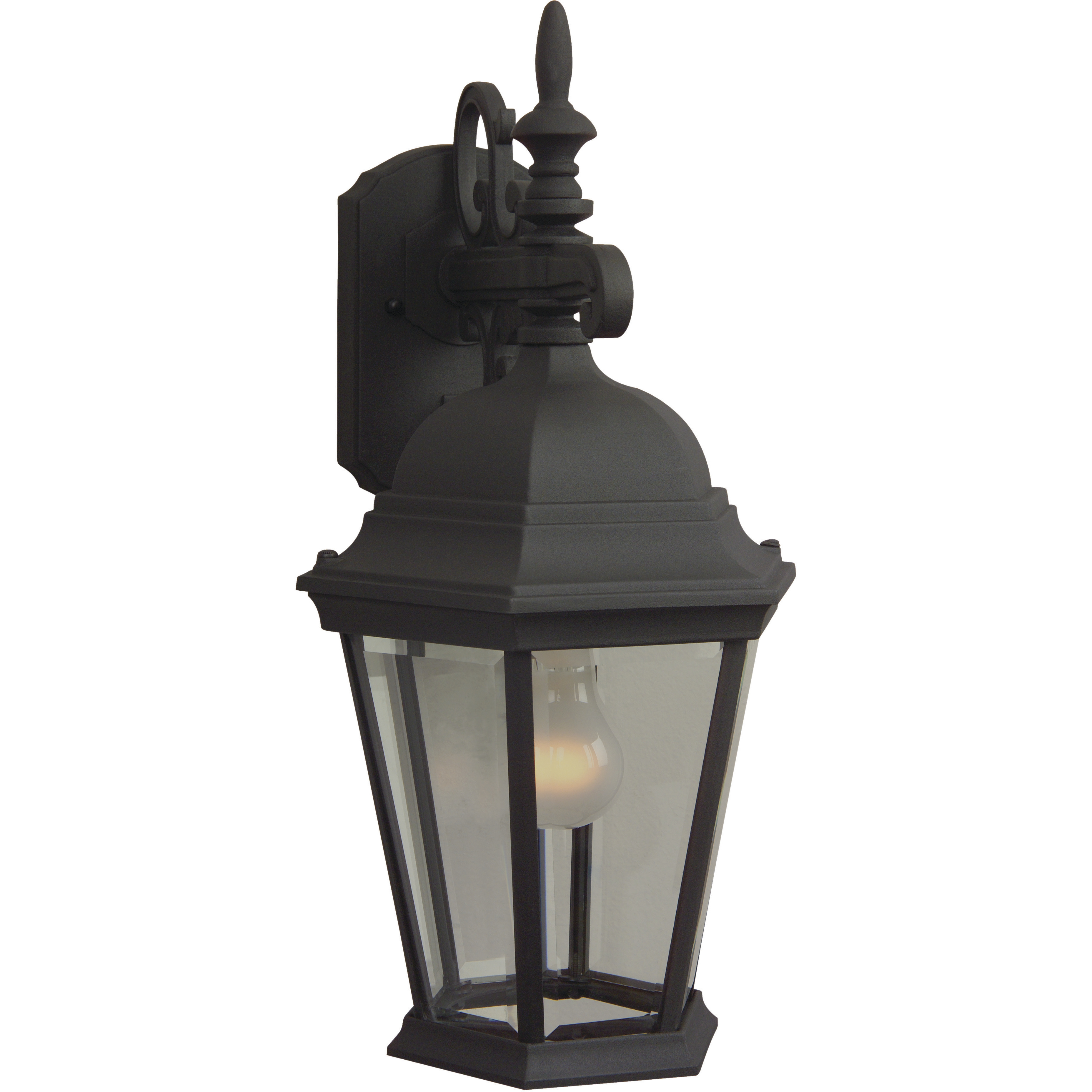 Craftmade Z254-TB Straight Glass 1 Light 18 inch Textured Black