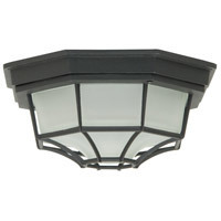 Bulkheads 1 Light 9 inch Textured Black Outdoor Flushmount in Textured Matte Black, Small
