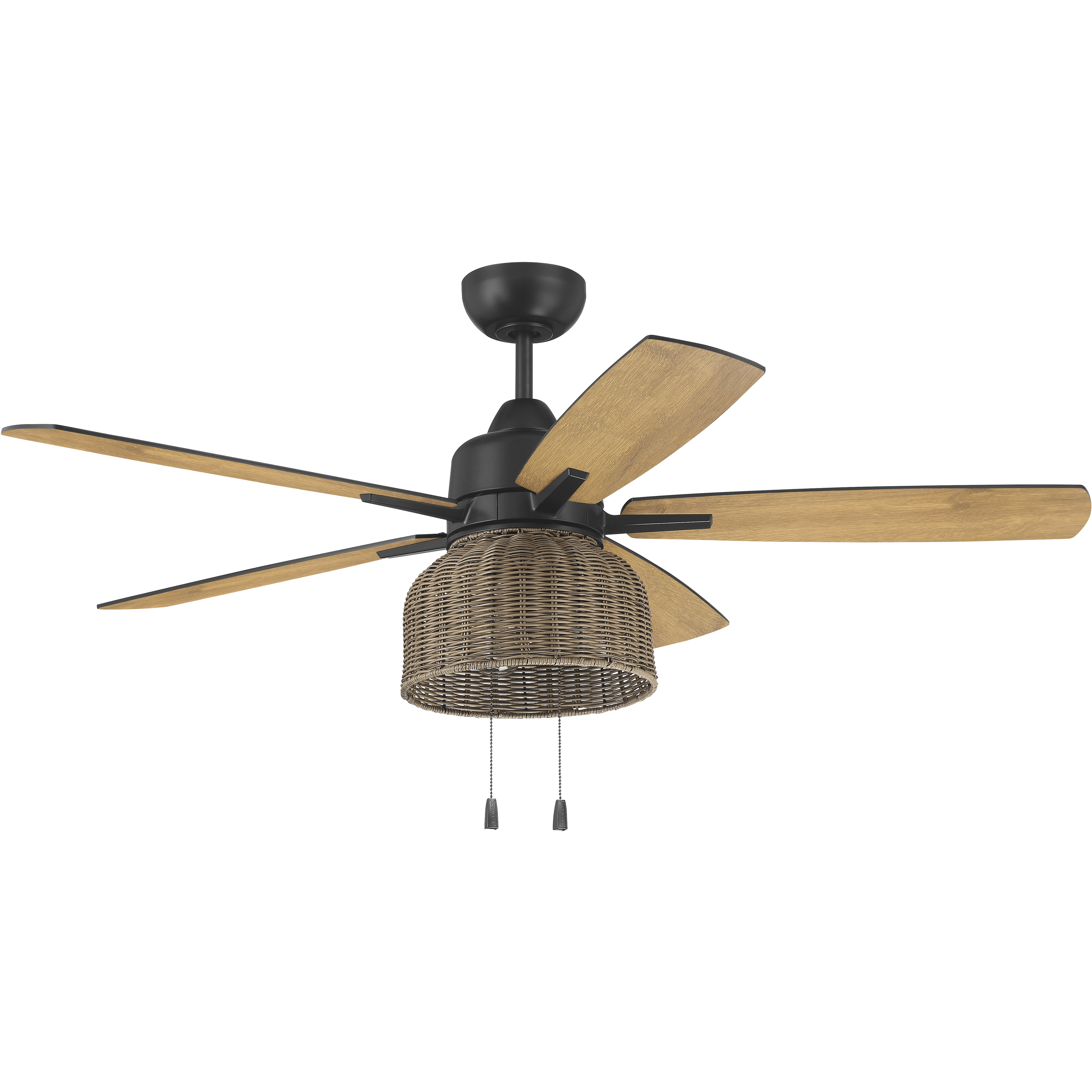 Sebastion Ceiling Fan (Blades Included) in Flat Black - SBN52FB4