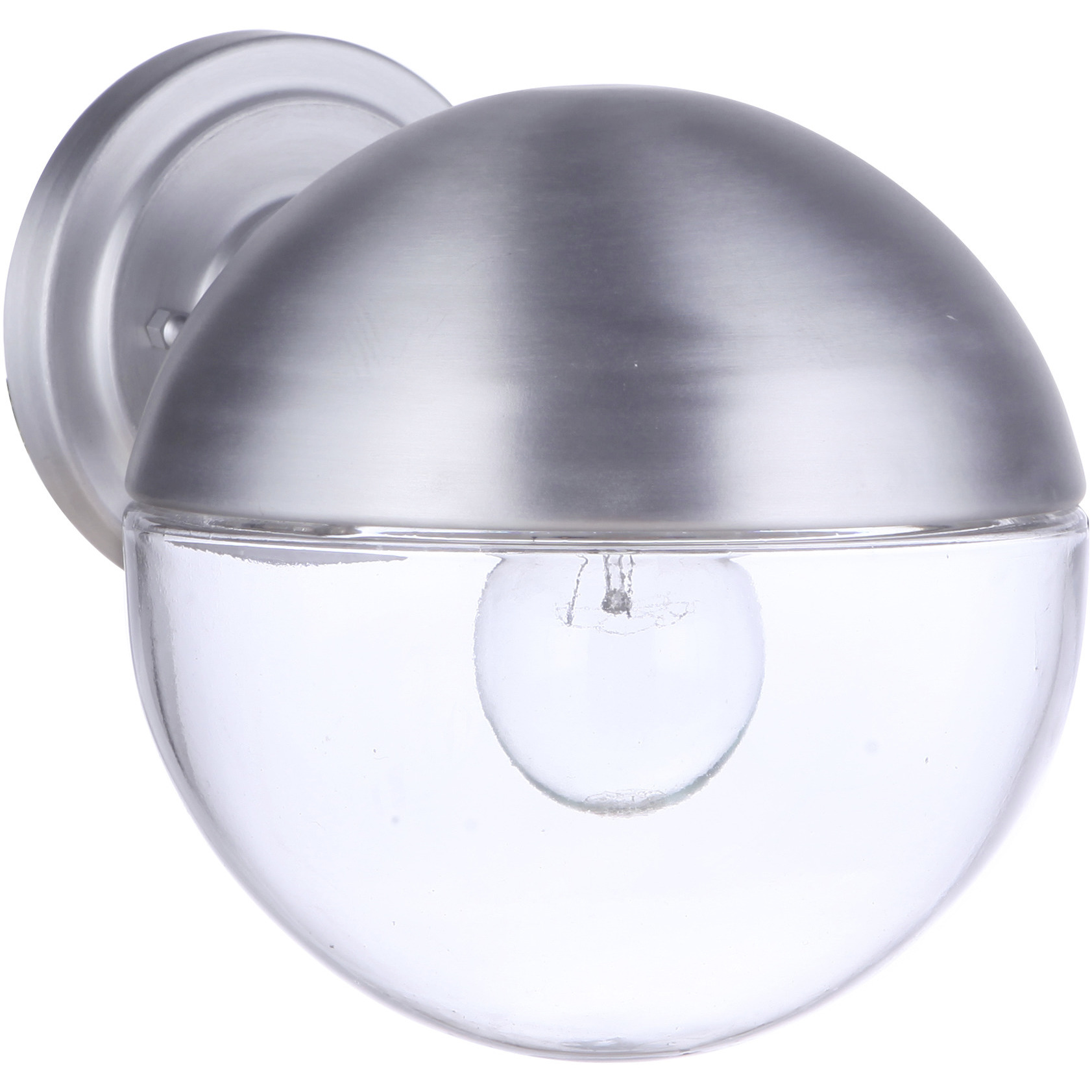 Evie Outdoor Wall Mount in Satin Aluminum, Medium